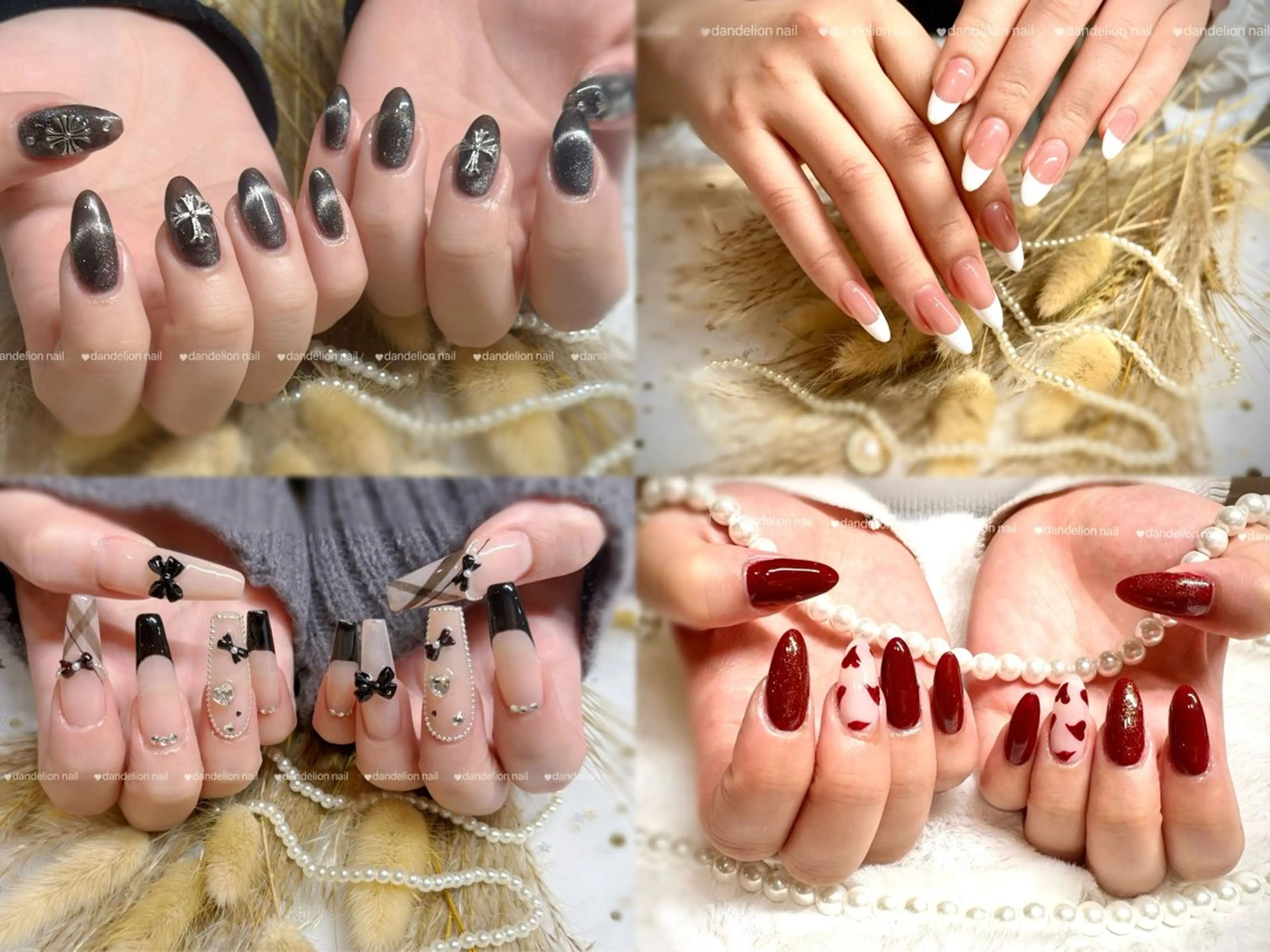 ネイル ジェルネイル ハート 持ち込み パラジェル スカルプネイル ハンドネイル dandelion nail北千住のネイルデザイン