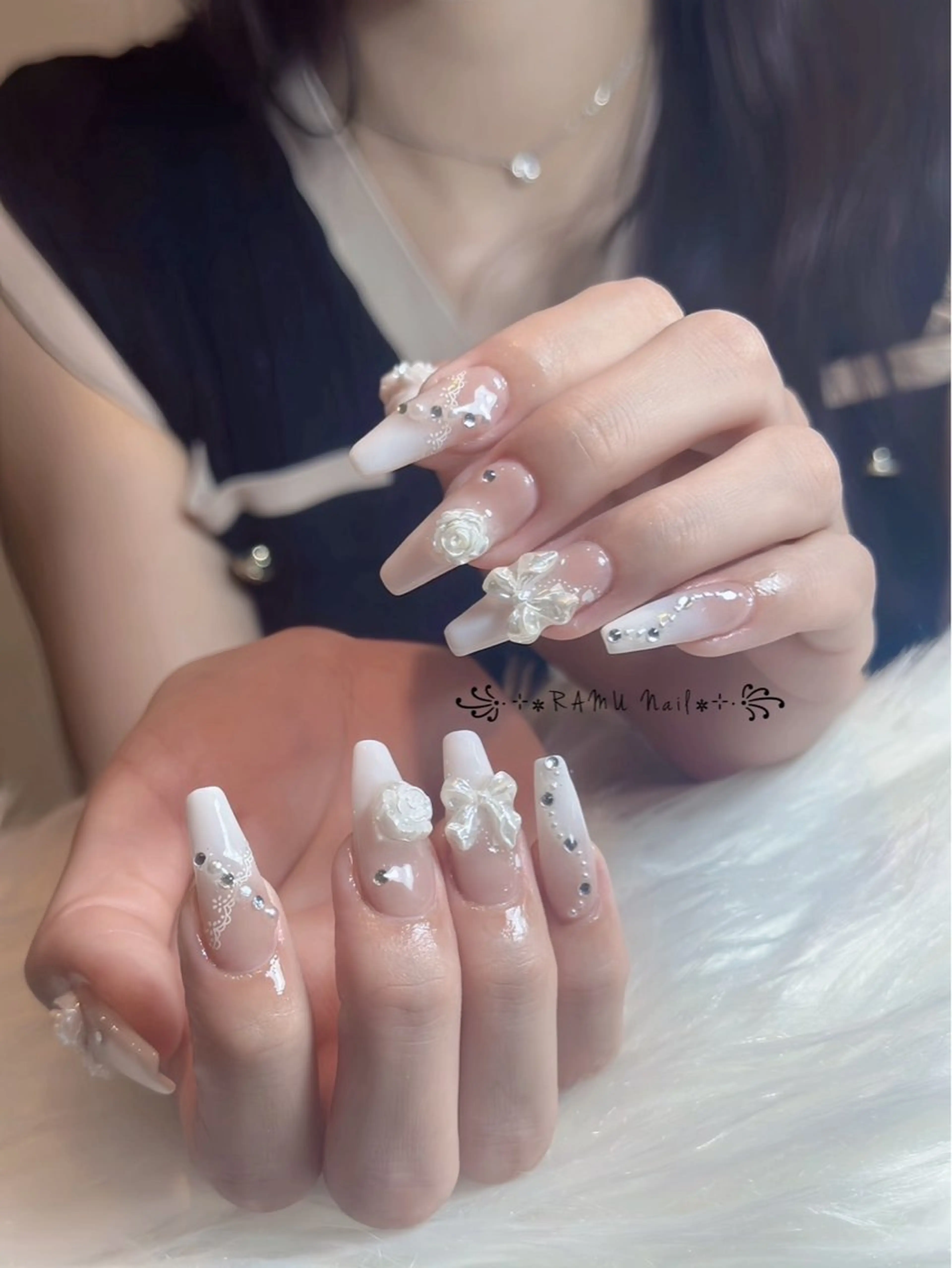 ネイル キラキラネイル マグネットネイル ミラーネイル ピンク 夏ネイル ハンドネイル RAMU Nail 恵比寿店のネイルデザイン