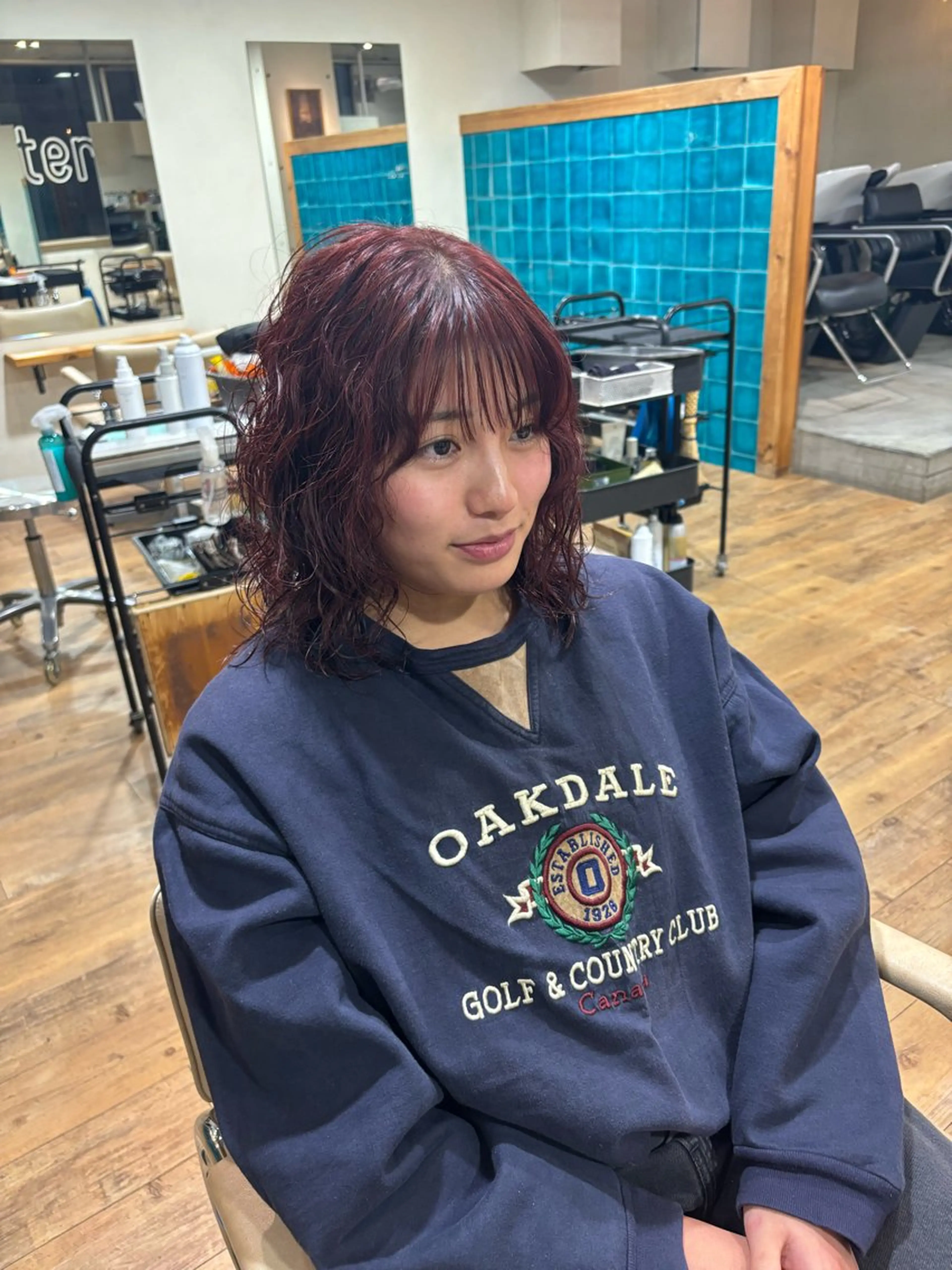 ミディアム カット パーマ トリートメント kaito パーマ募集！🔵のヘアスタイル