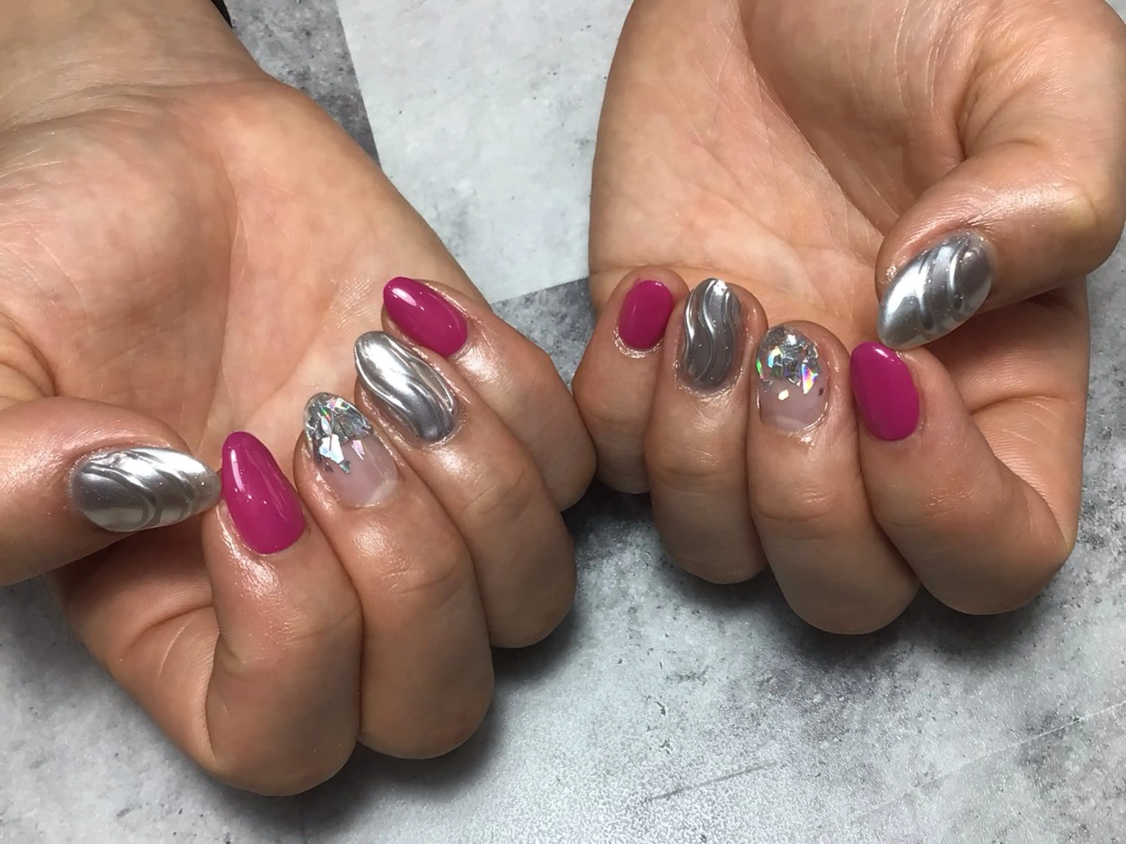 ネイル ミラーネイル ハンドネイル Nail Day 四条烏丸店のマツエク・マツパデザイン