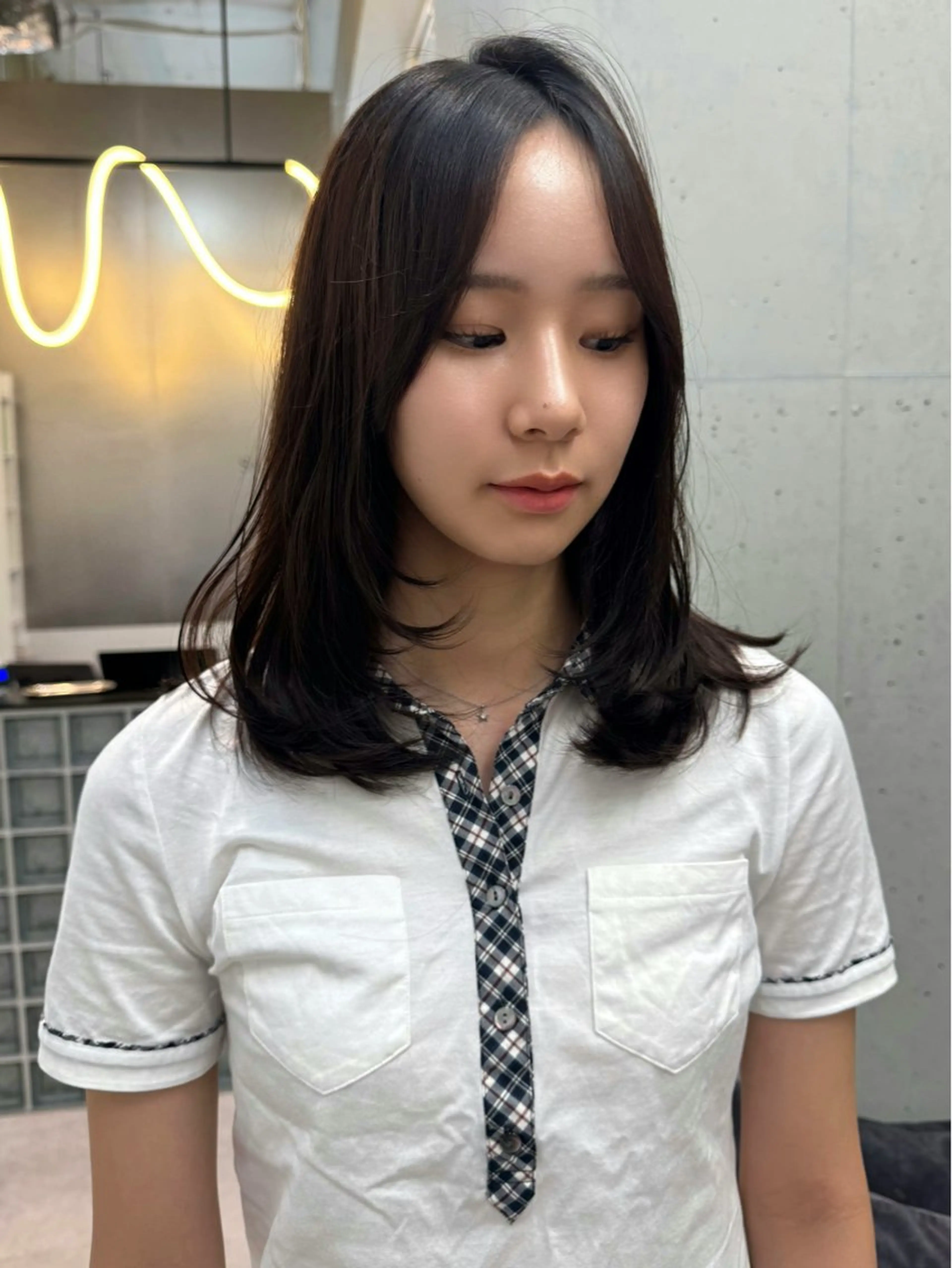 ミディアム 韓国風ヘア トリートメント SOYON nanamiのヘアスタイル