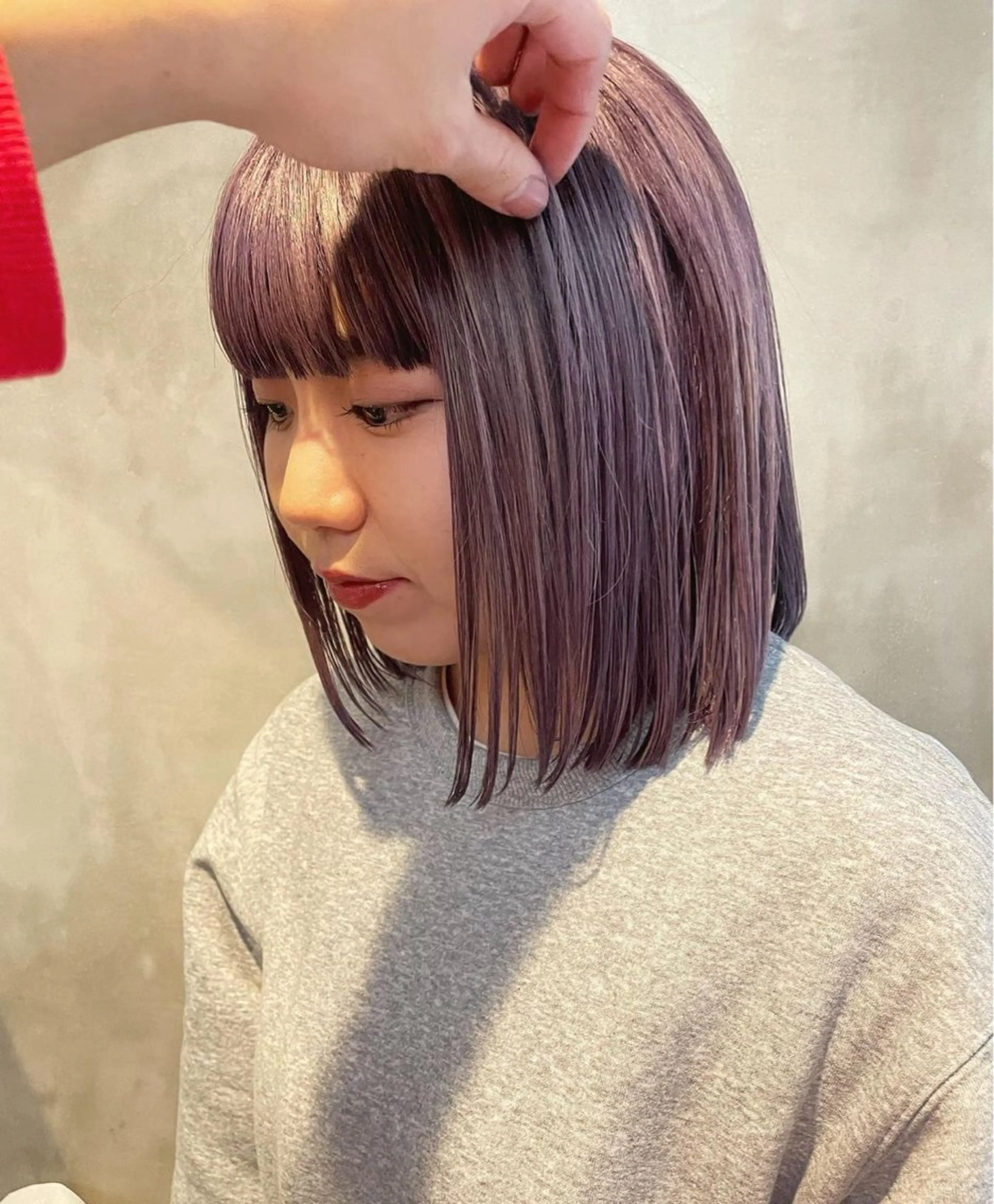 ミディアム ヘアカラー 🐰ほのか /透明感カラーのヘアスタイル