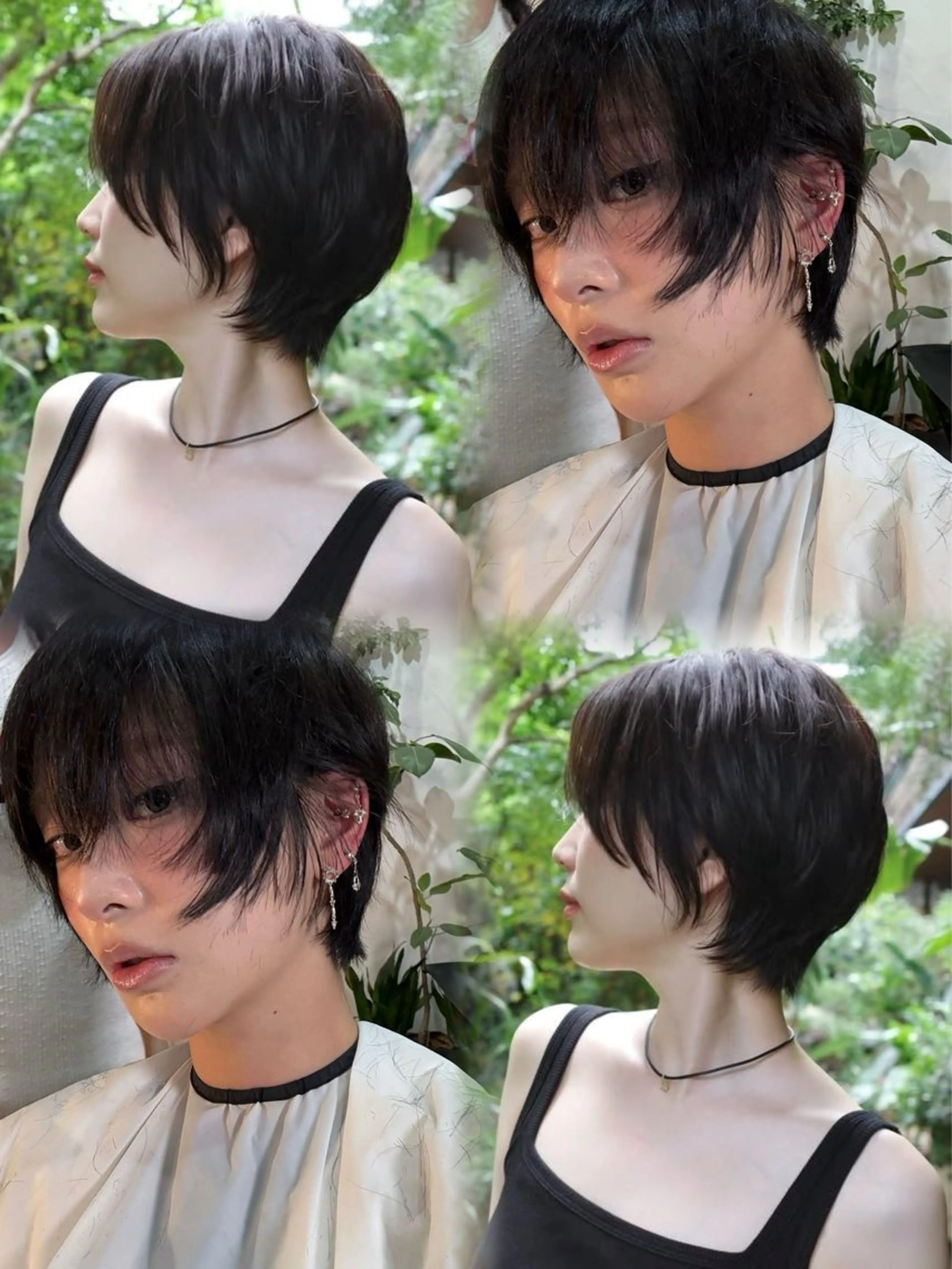 ショート ショート/ボブ/似 合わせ/顔周りカットのヘアスタイル