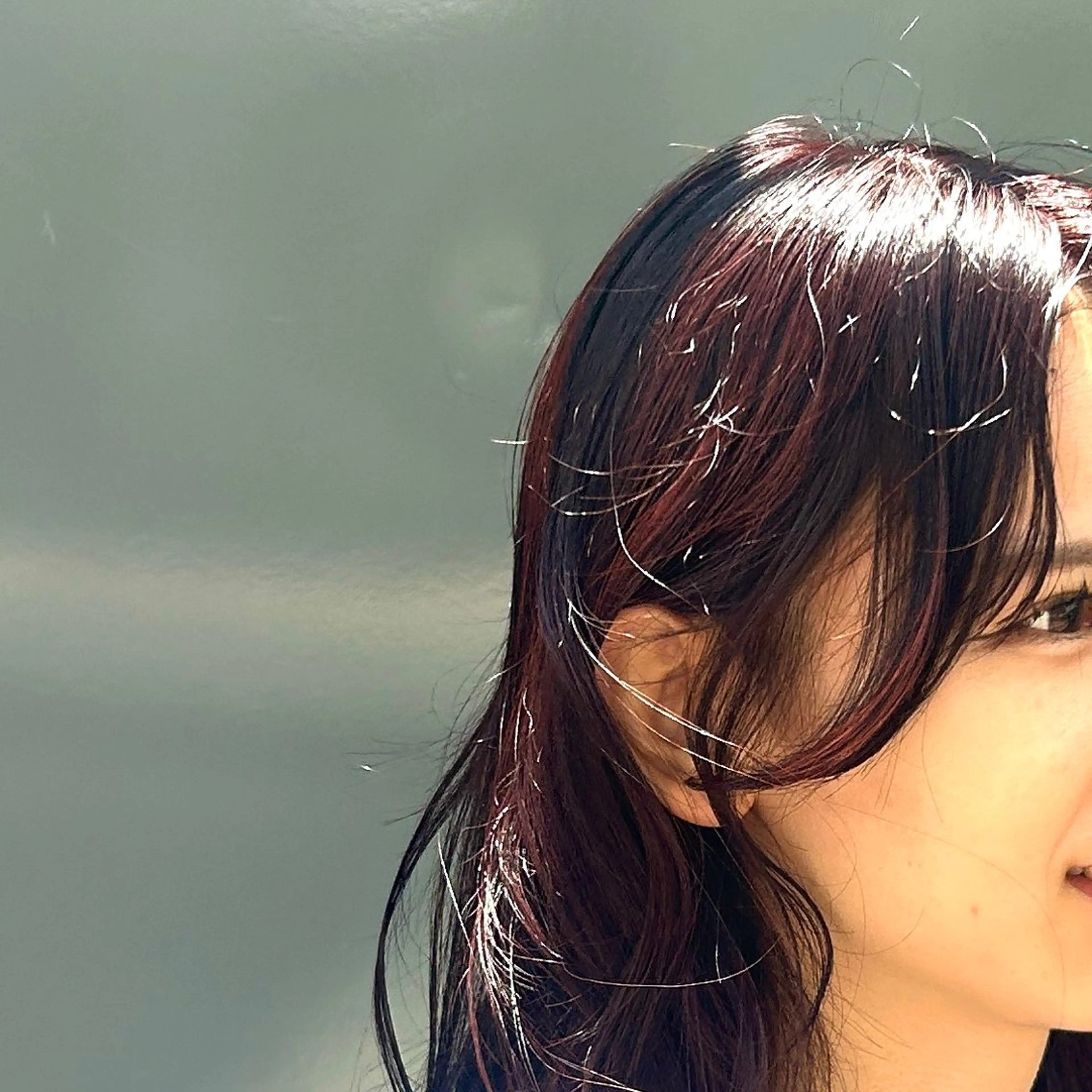 カラー ブラウンカラー レッドカラー little福岡 ANNAのヘアスタイル