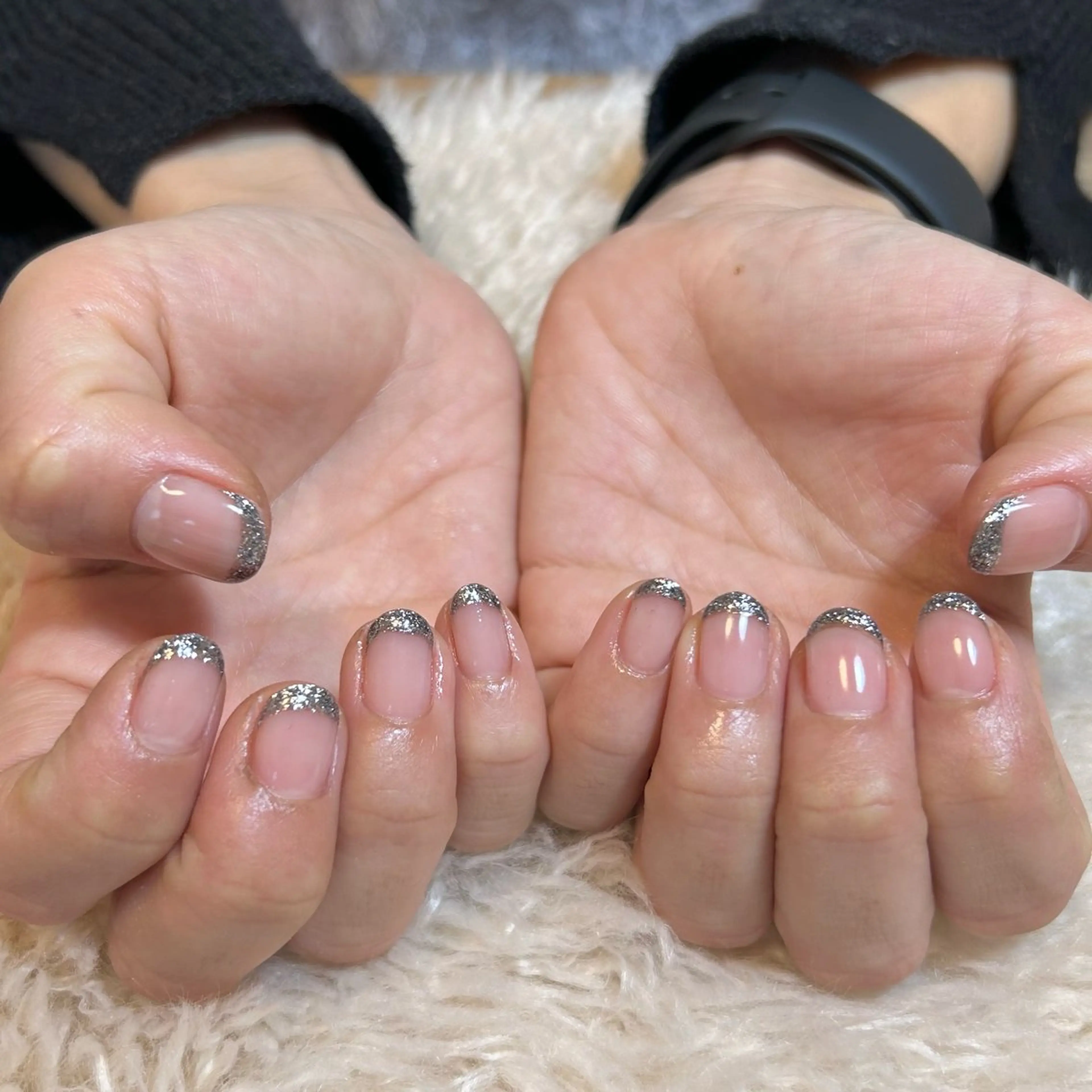 ネイル フレンチネイル ラメ(グリッター) nailsalon kiii'sのネイルデザイン
