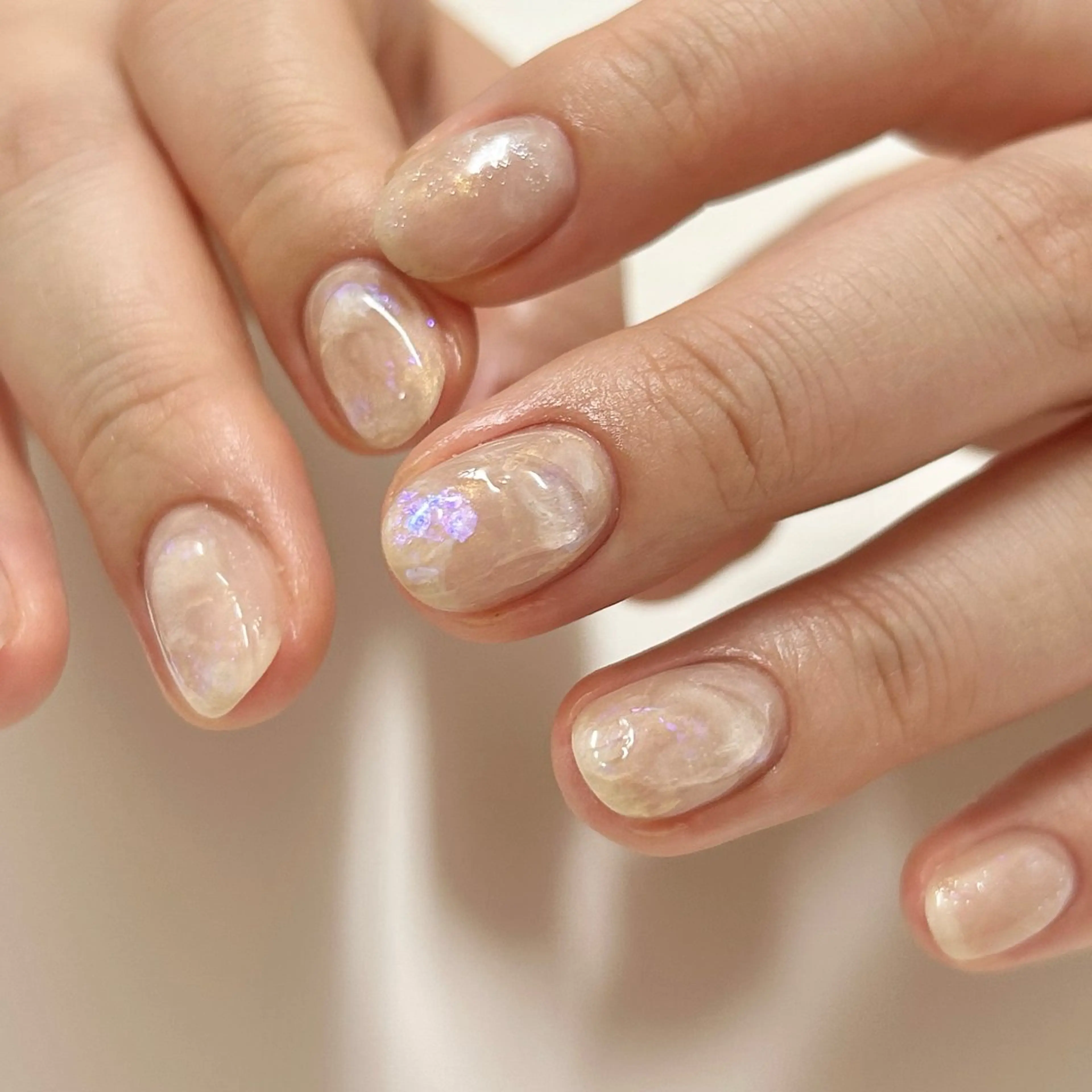 ネイル ニュアンスネイル ぷっくりネイル ハンドネイル 𓂃toi. 儚げnuanceのネイルデザイン