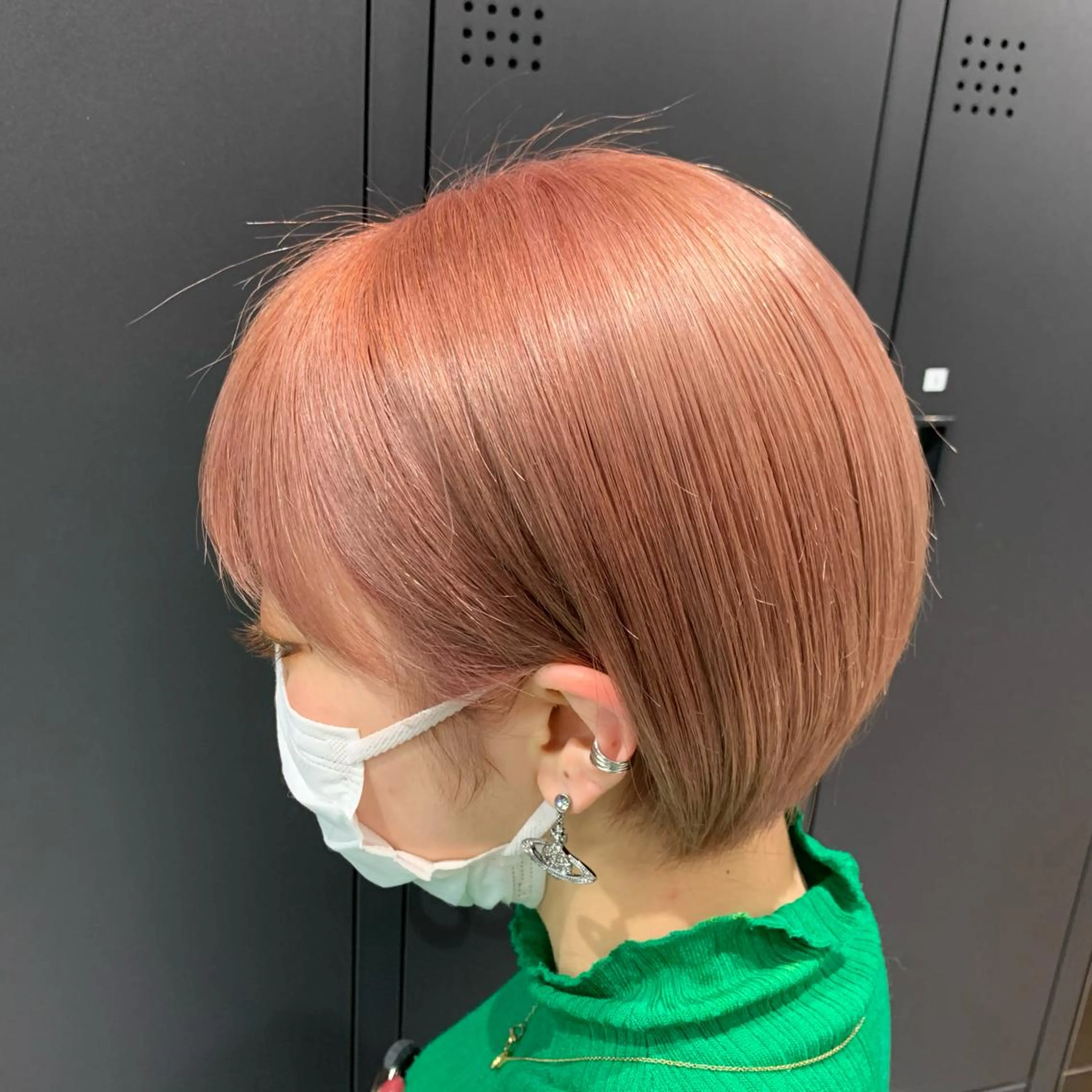ショート カラー ブリーチ ピンクカラー カット ヘアカラー トリートメント 🌹似合わせカラー/ 酸性縮毛🌹野本麗奈のヘアスタイル