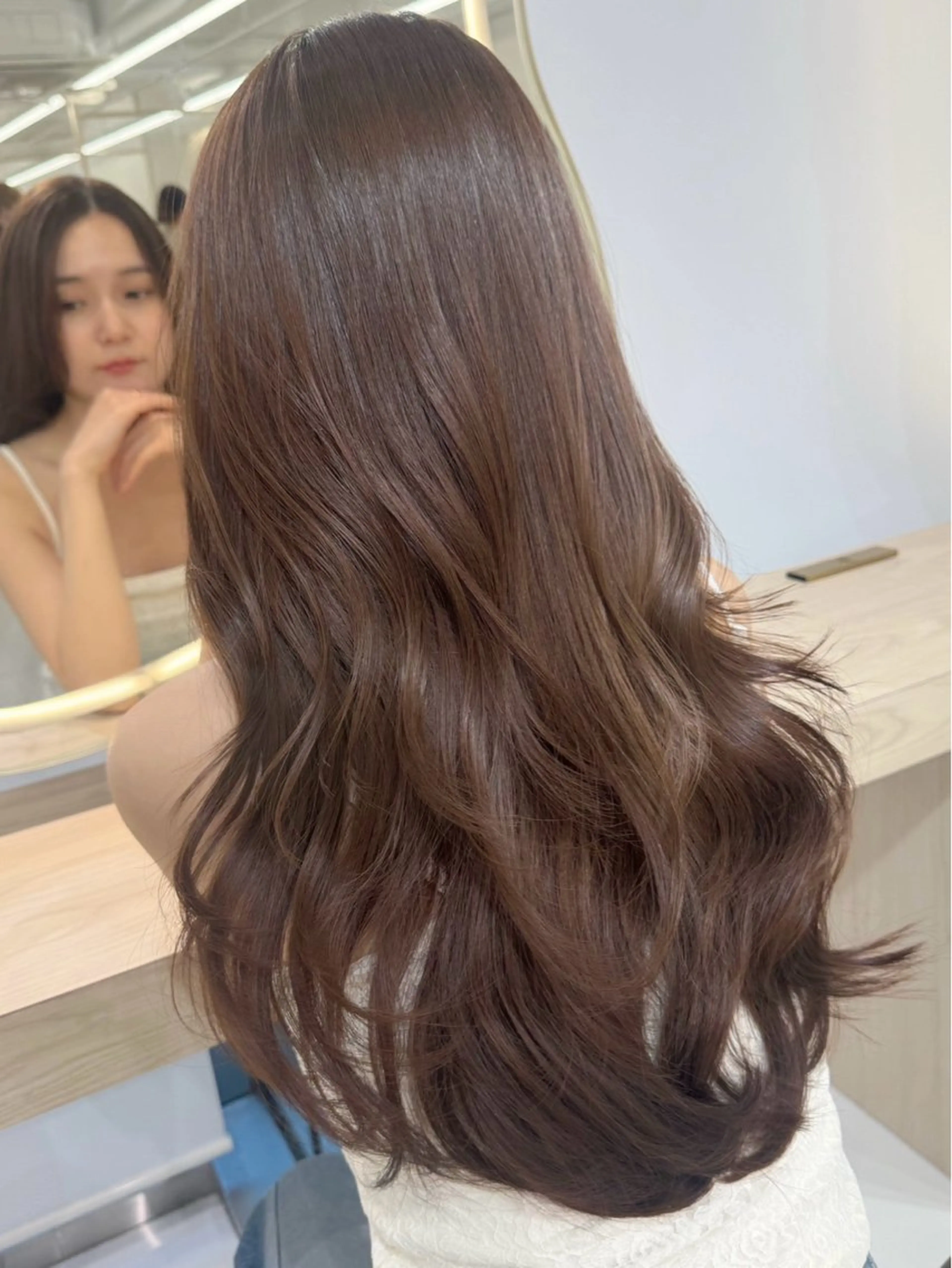 ロング レイヤーカット カット ヘアカラー トリートメント 顔周り特化/韓国ヘア /レイヤー/琉冴のヘアスタイル