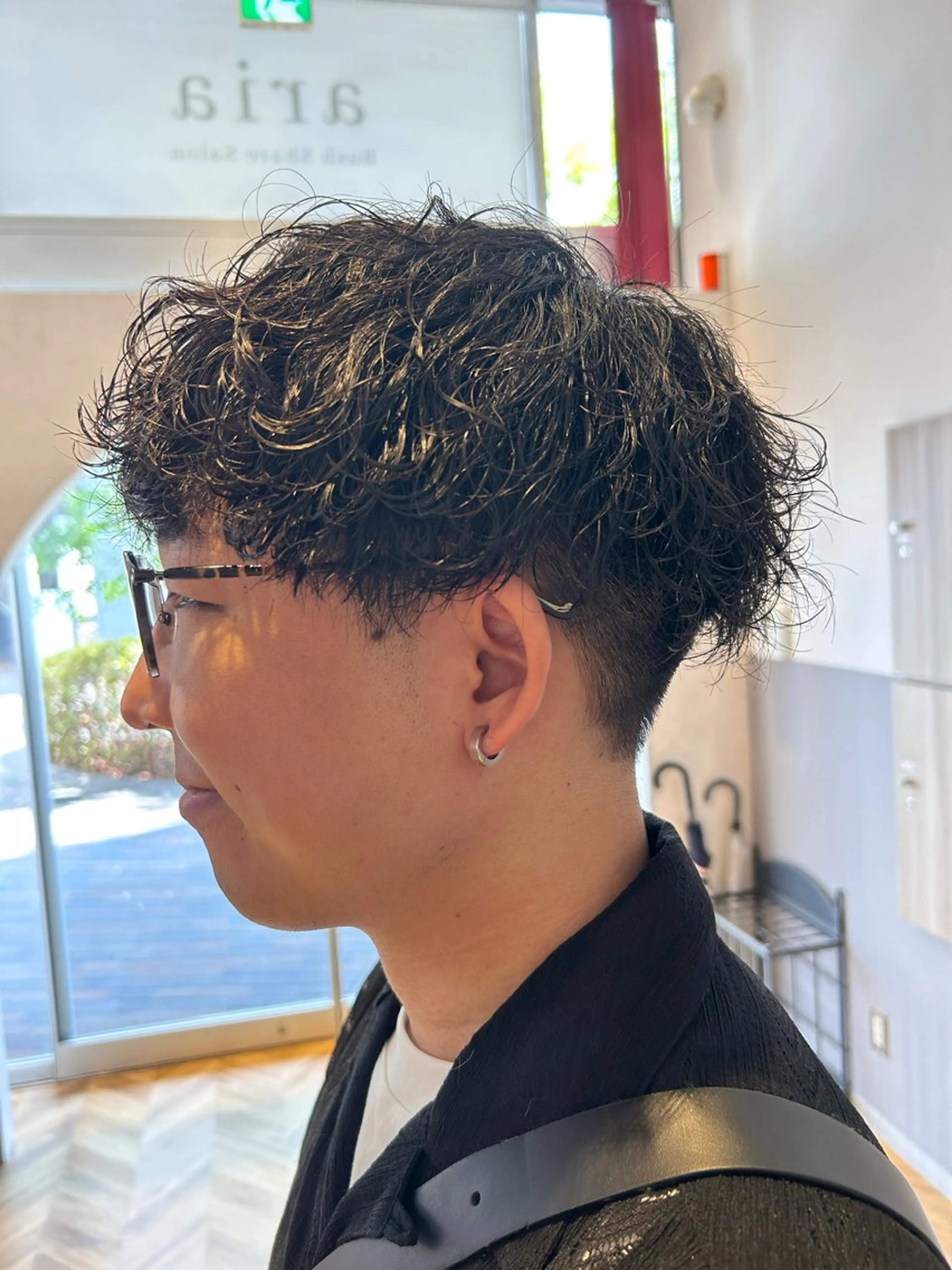 ミディアム ミディアムパーマ カット パーマ 福壽 智也のヘアスタイル