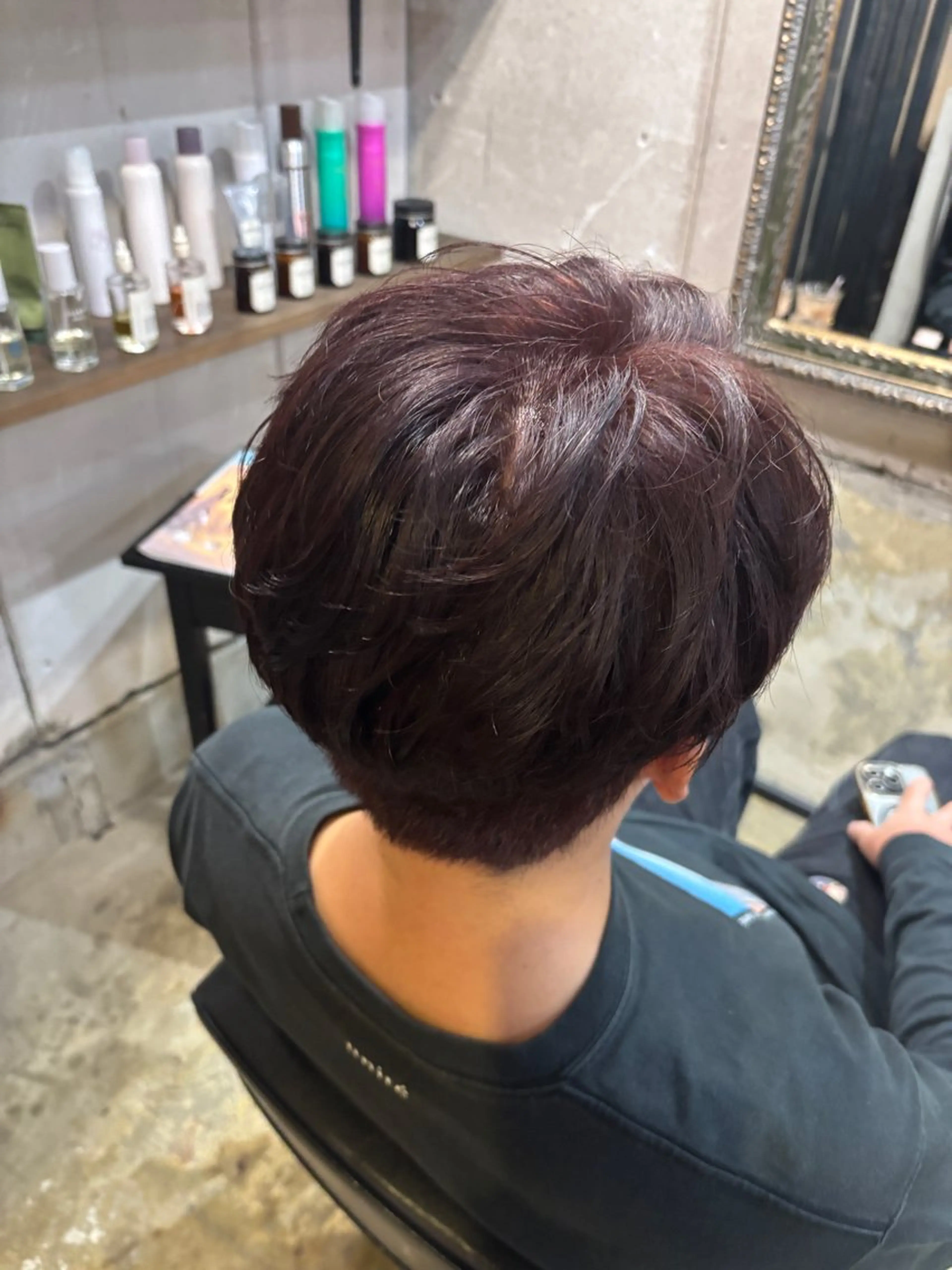 ショート カラー メンズ ヘアカラー チフミ【下北沢🪐 艶カラー🫧】のヘアスタイル