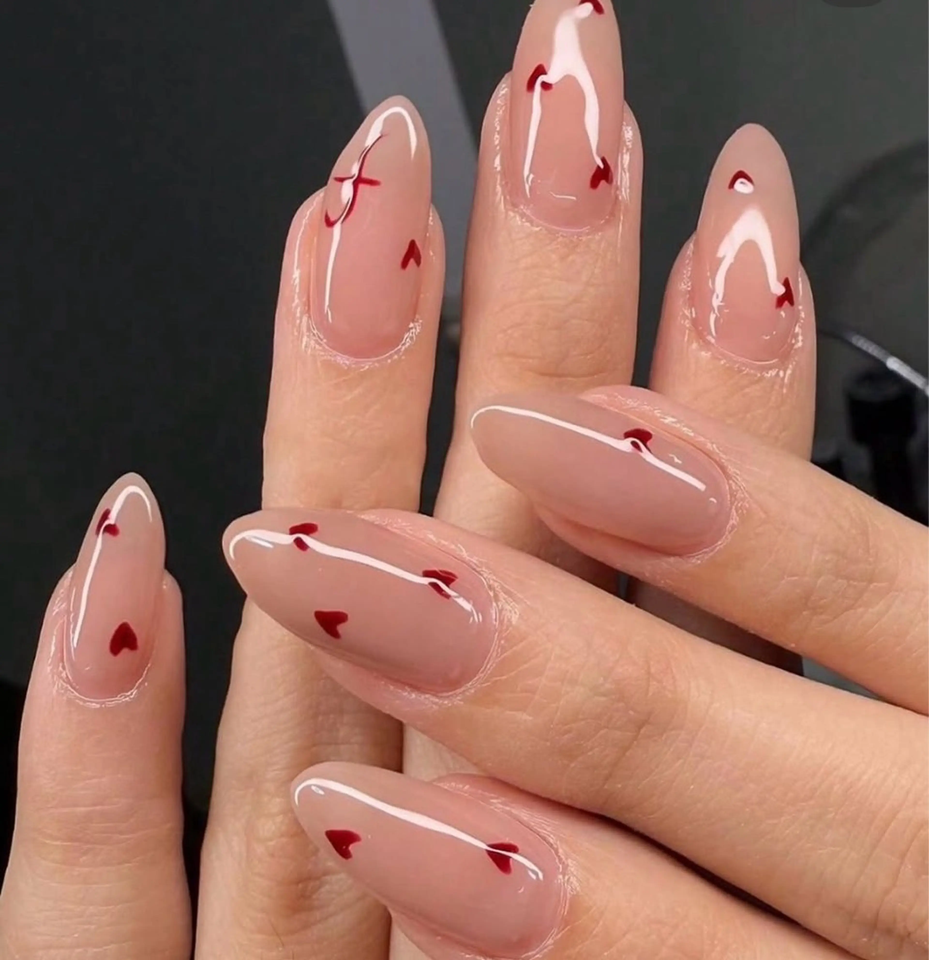 ネイル 持ち込み シンプルネイル ハンドネイル JISOO ANA.CHUOのネイルデザイン