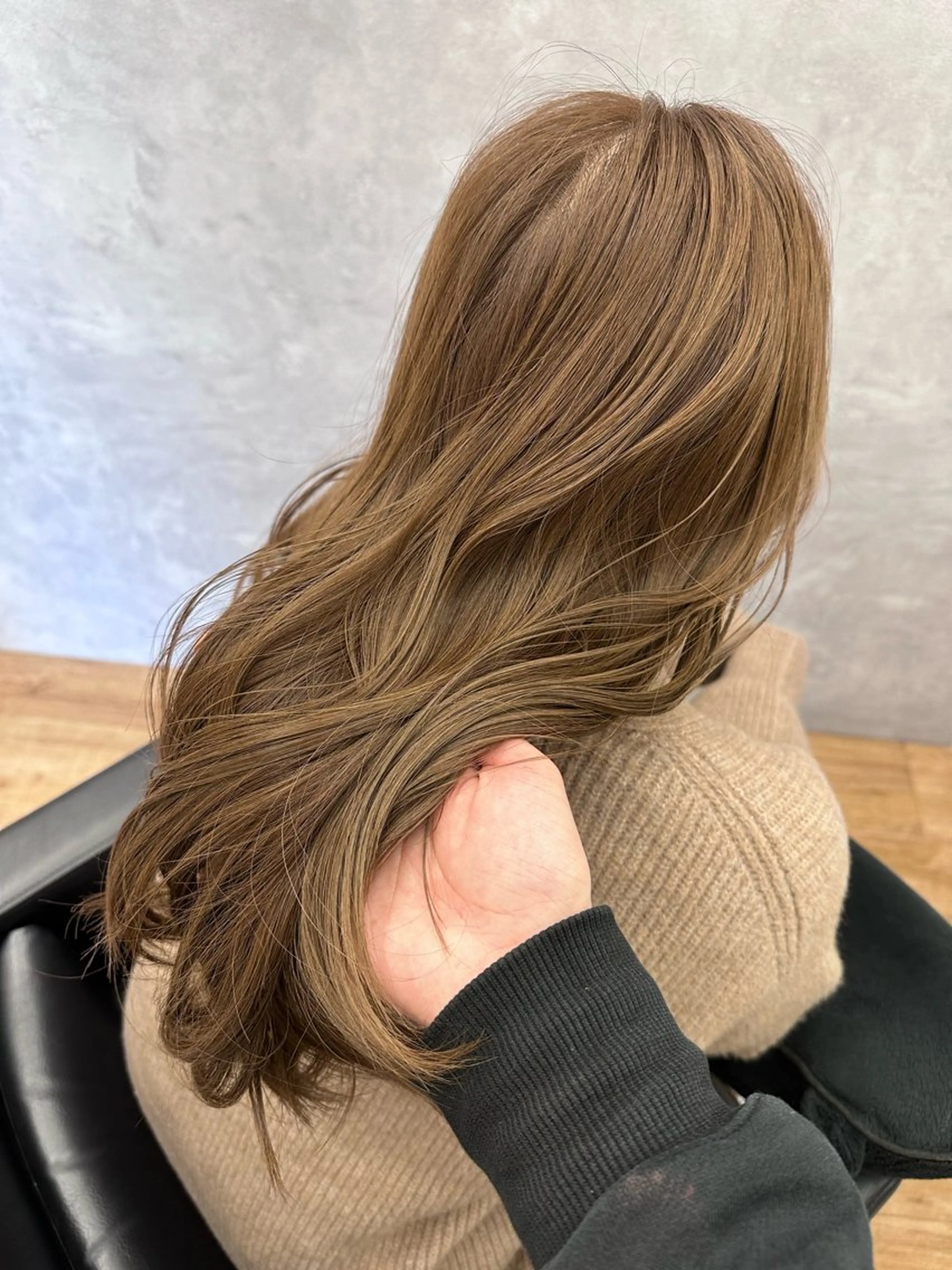 ロング カット ヘアカラー トリートメント 韓国ヘア/ワンホン ちひろのヘアスタイル