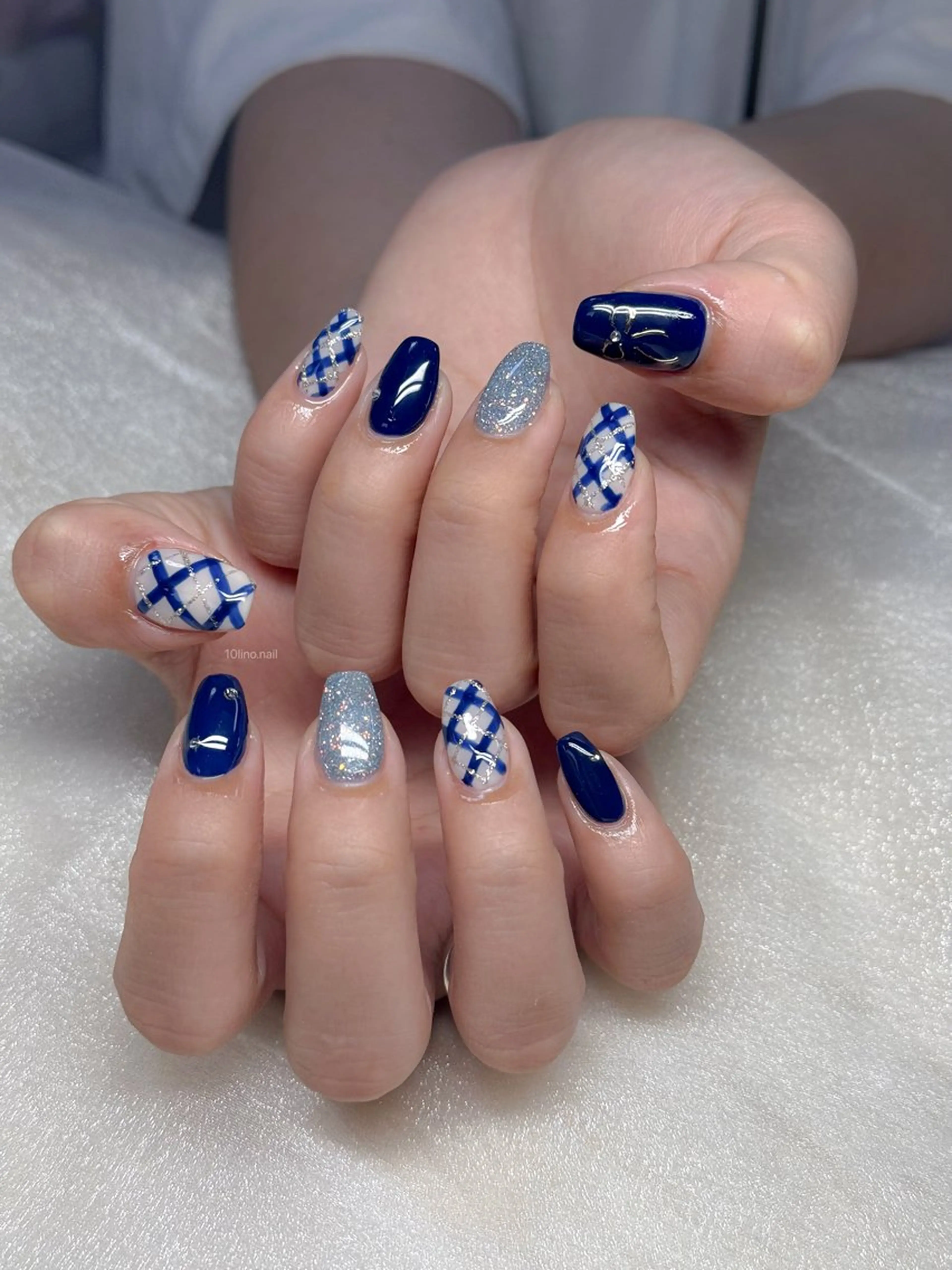 ネイル ネイビー Mネイルbranch所属・Mネイル伏見 【TORINO】のネイルデザイン