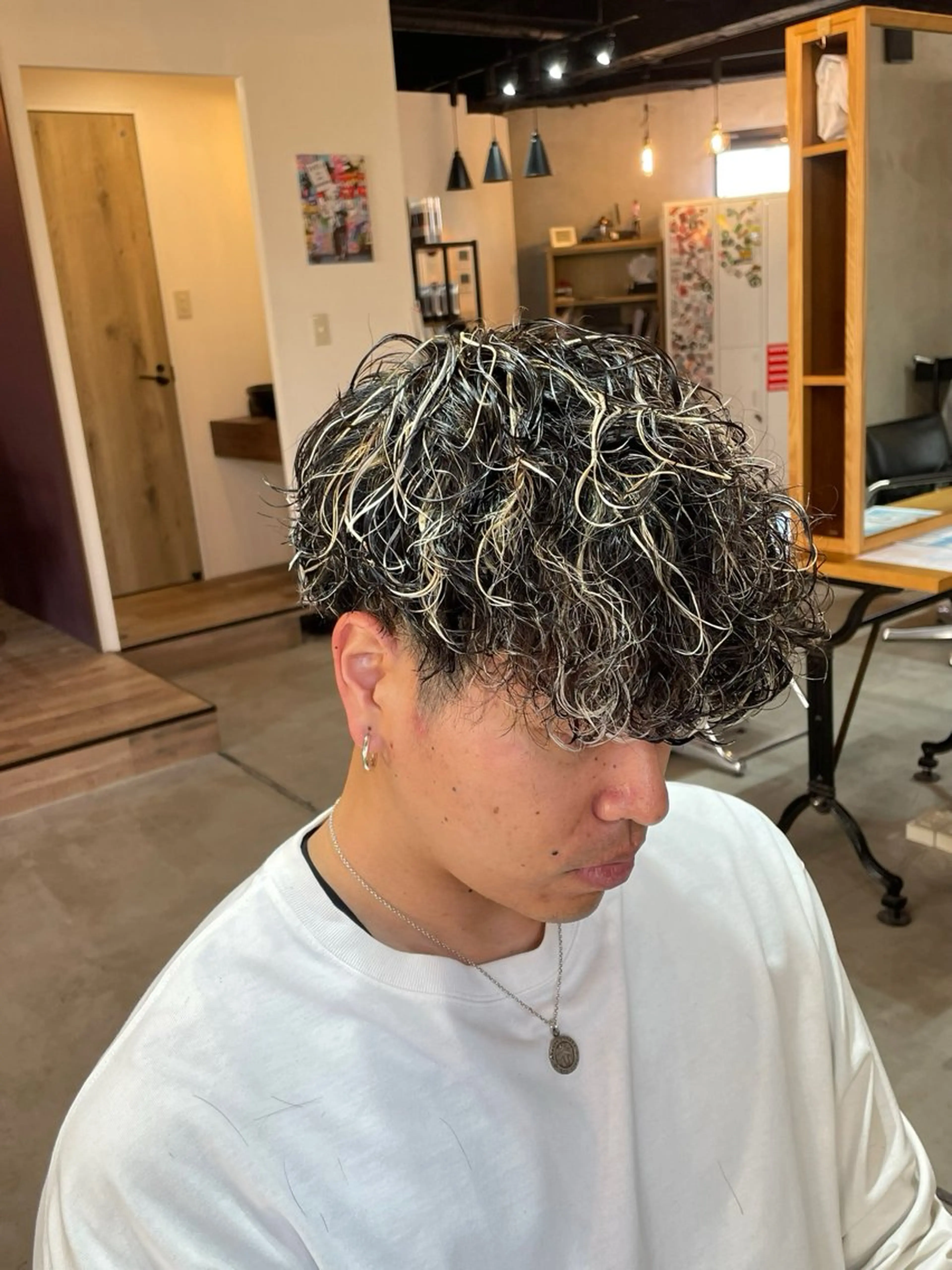 カラー パーマ メンズ カット ヘアカラー パーマ メンズパーマの達人 大久保∞🇰🇷のヘアスタイル