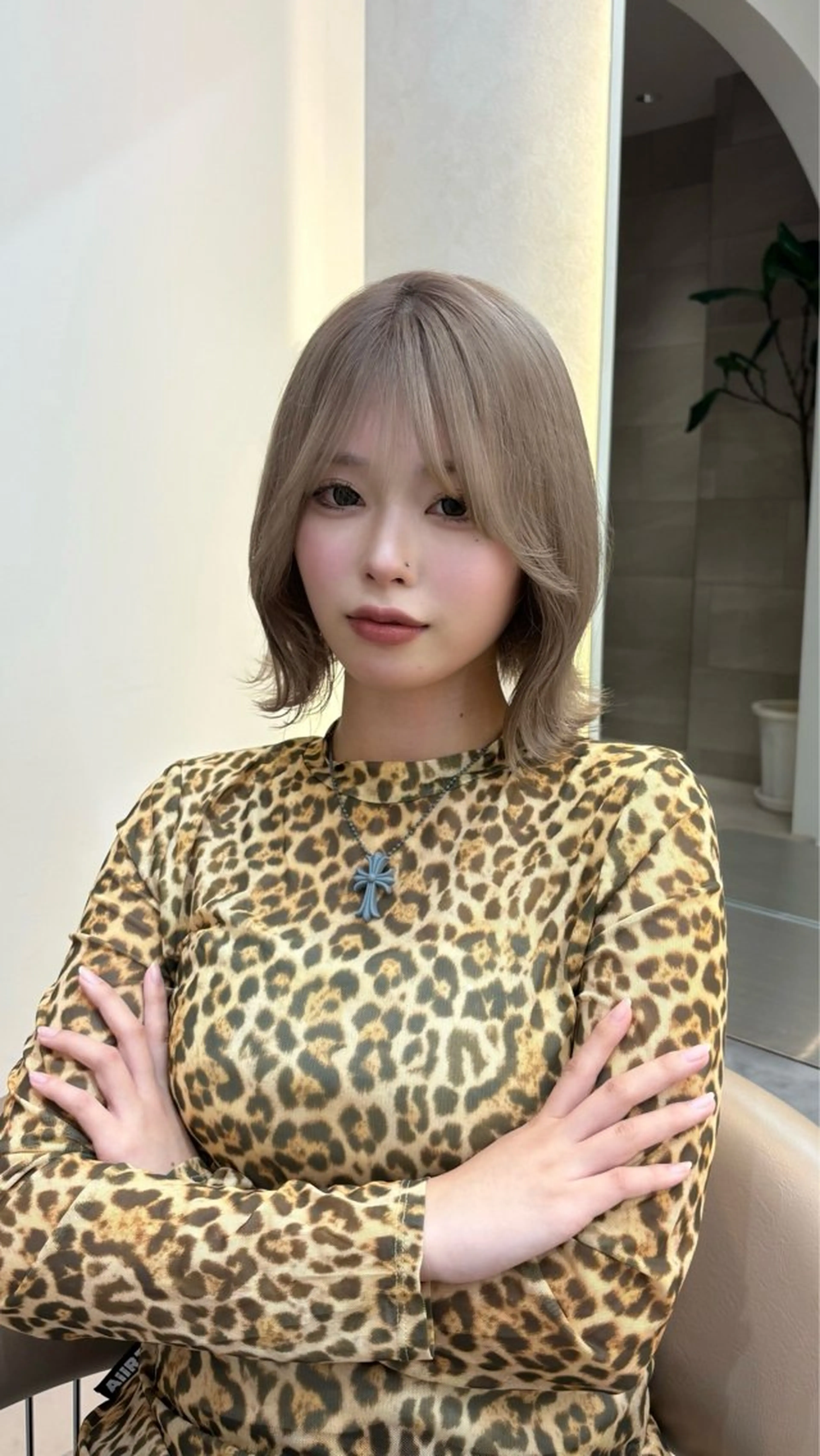 理想の髪色に🎀似合わせカット🩰‎➕ブリーチ🩷➕オンカラー➕髪質改善トリートメント🍧の写真