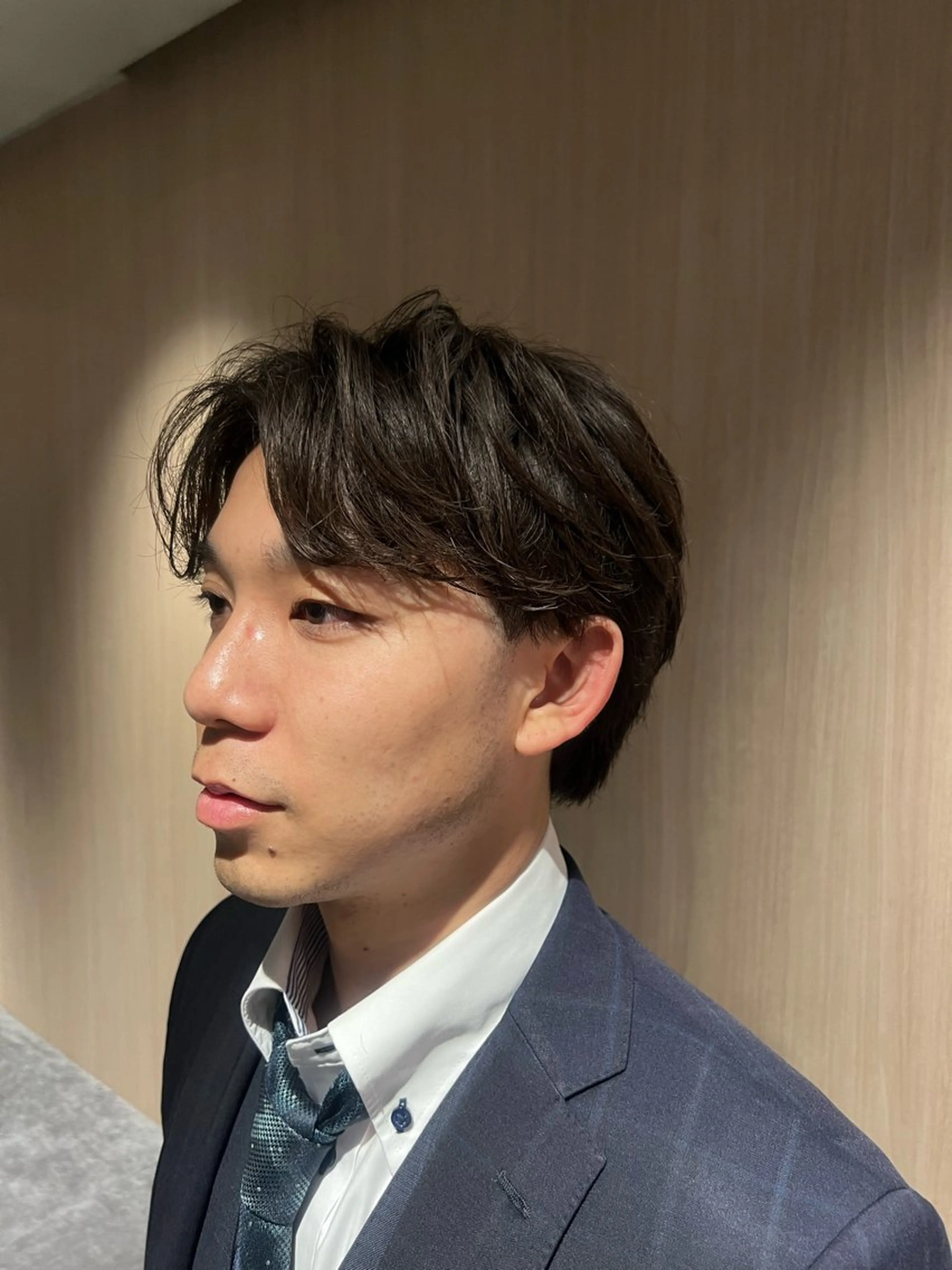 パーマ メンズ メンズパーマ ニュアンスパーマ カット 立川/過去1の毛流れ パーマ/しゅーとのヘアスタイル