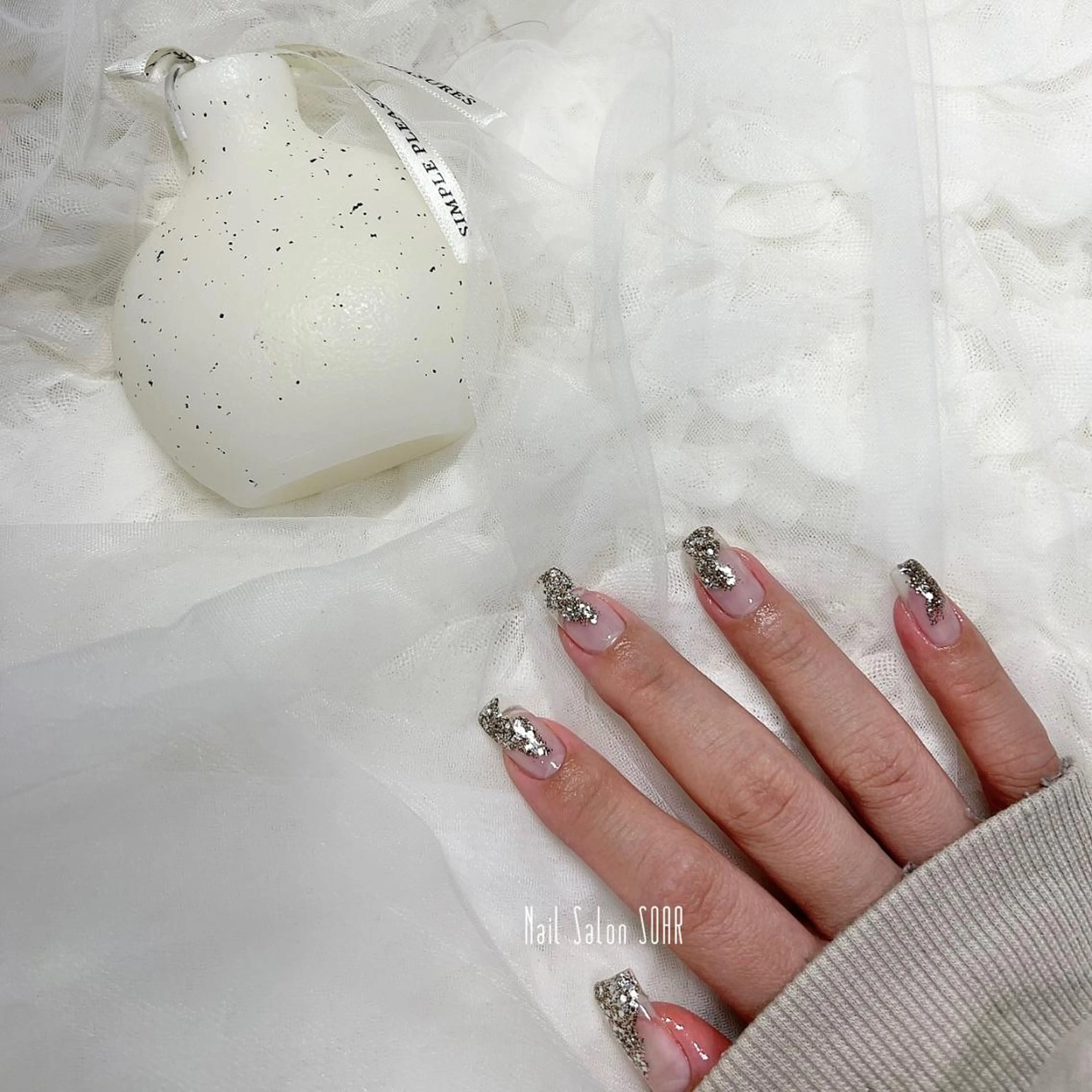 ネイル ラメ(グリッター) ワンカラーネイル nonnail所属・nonnail HINAのネイルデザイン