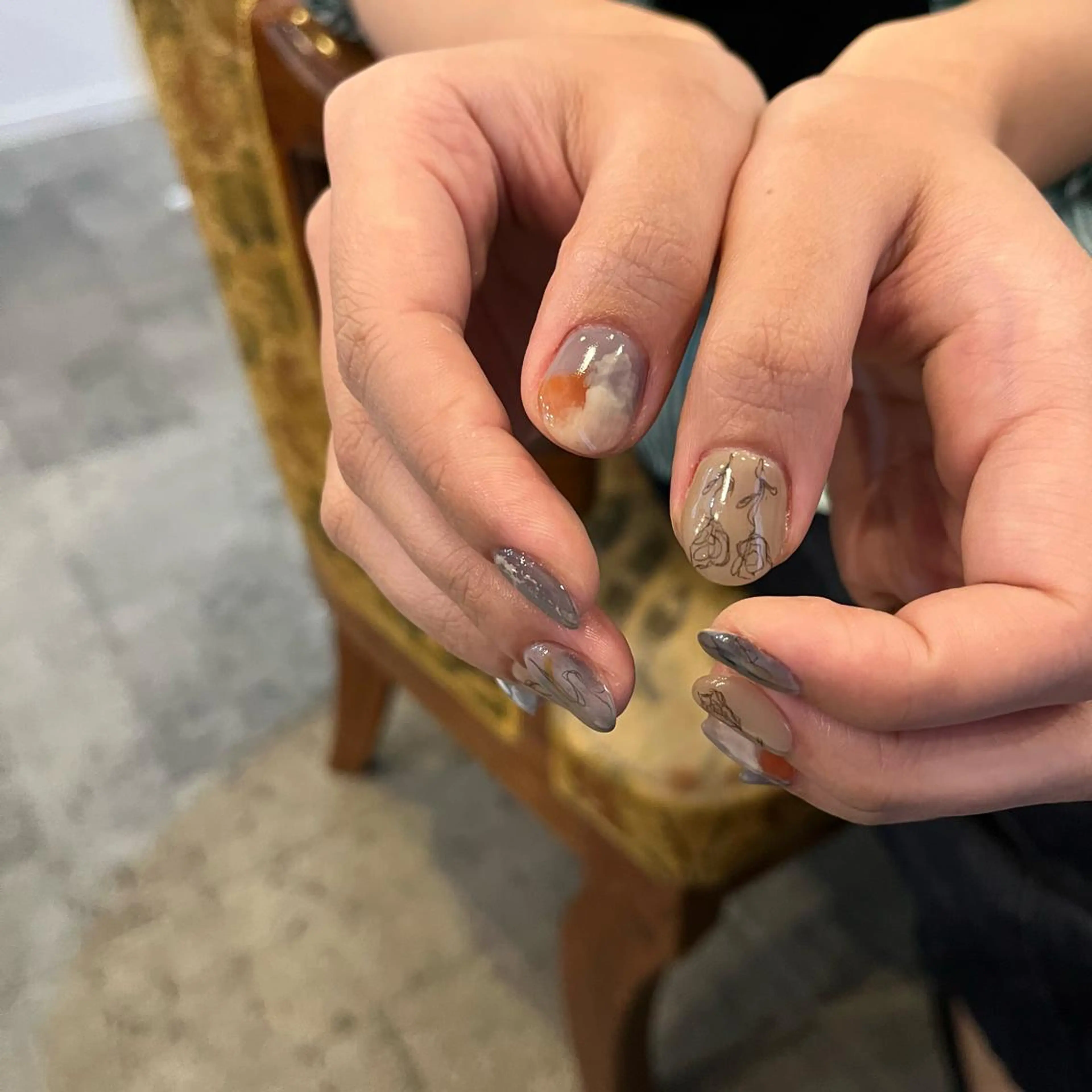 ネイル ハンドネイル Trico Antique所属・岩本 杏のネイルデザイン