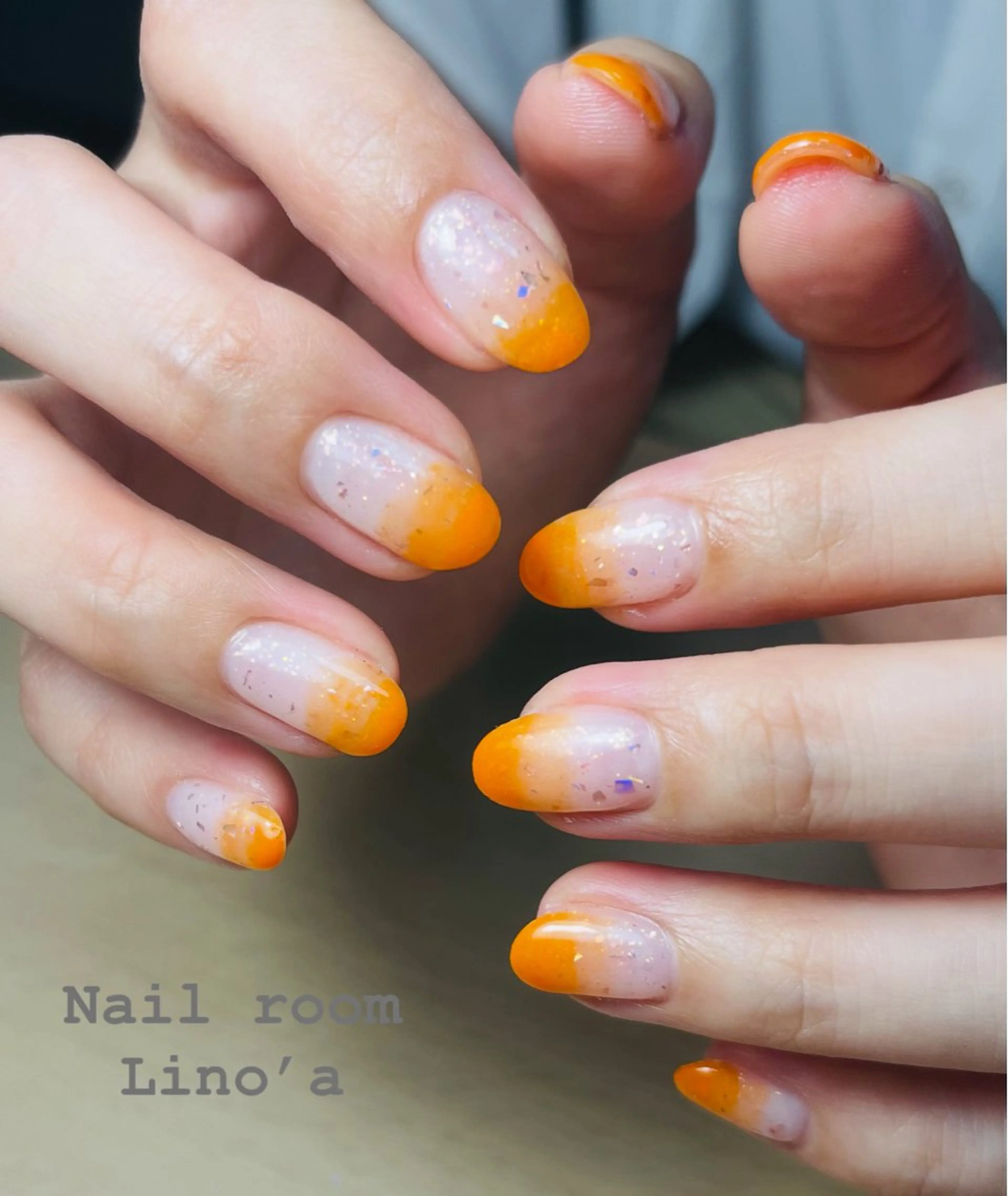 ネイル 桜ネイル ラメ(グリッター) ハンドネイル Nail room Lino’aのネイルデザイン