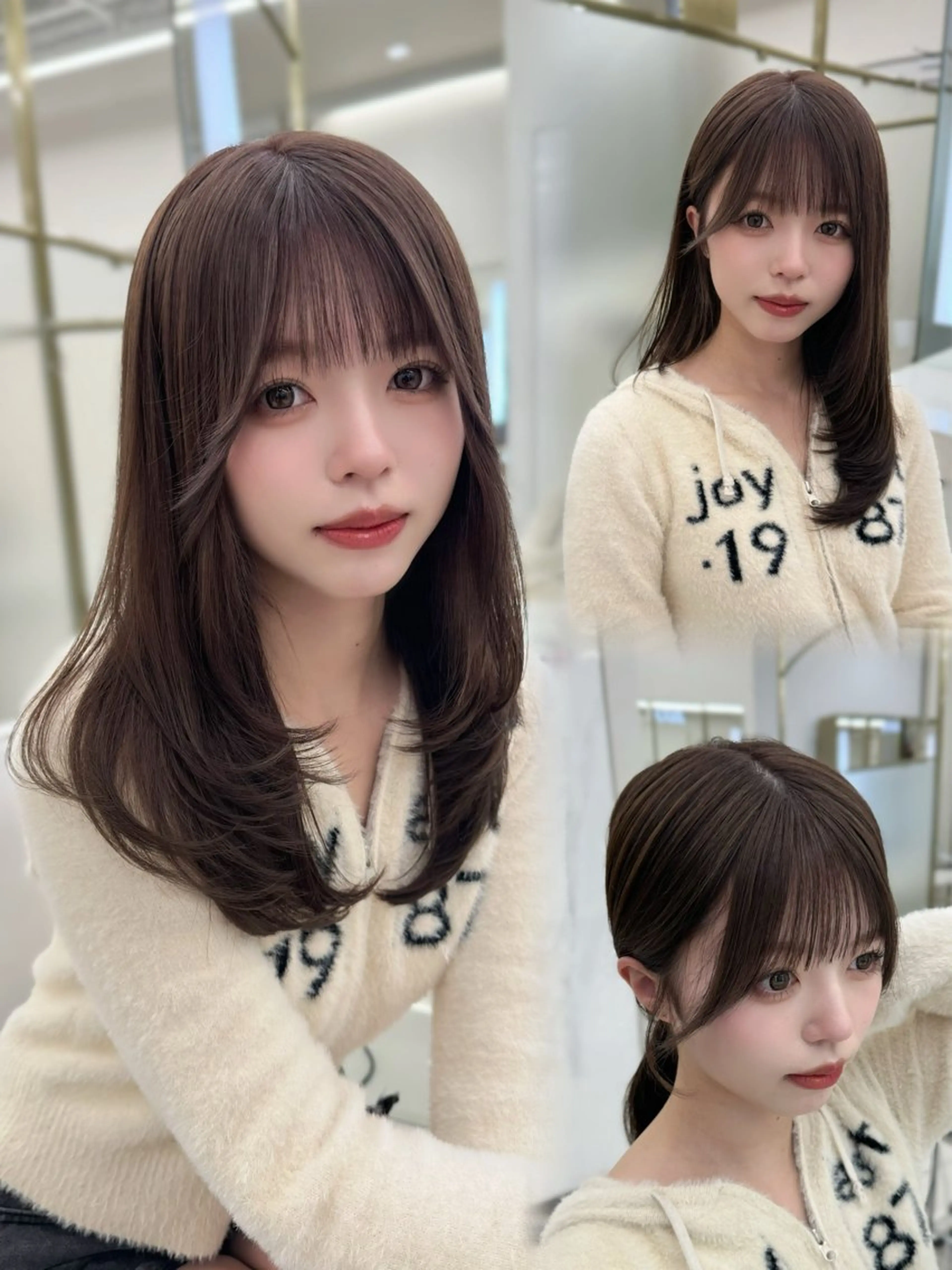 セミロング カラー COA GINZA 空也/前髪/顔まわりのヘアスタイル