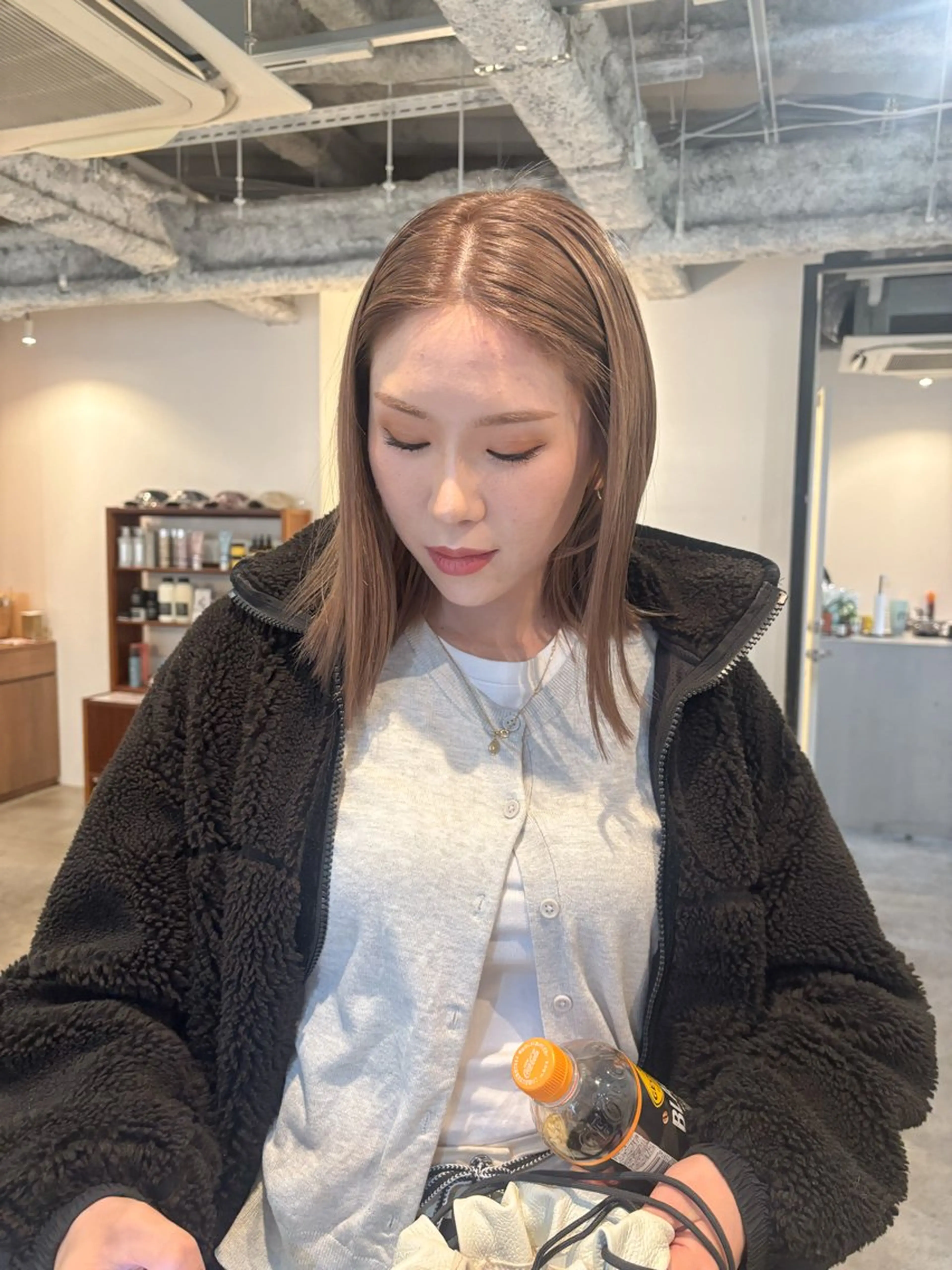 ミディアム カラー ベージュカラー ボブ カット ヘアカラー Takuma Suzuki中目黒のヘアスタイル