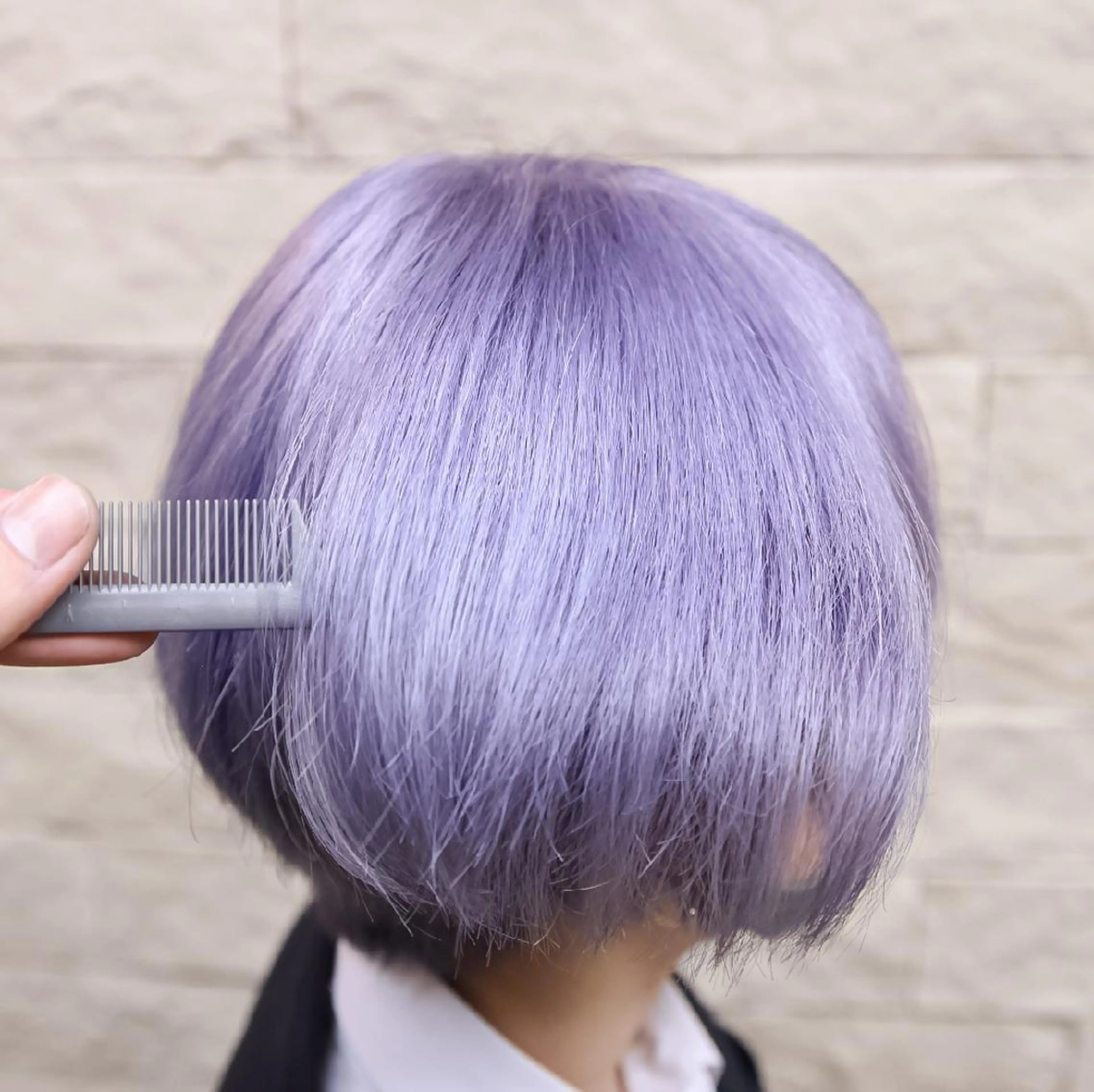 ショート カラー ブリーチ パープルカラー 艶髪✨ハイトーン ✨ホワイト✨北宗一郎のヘアスタイル