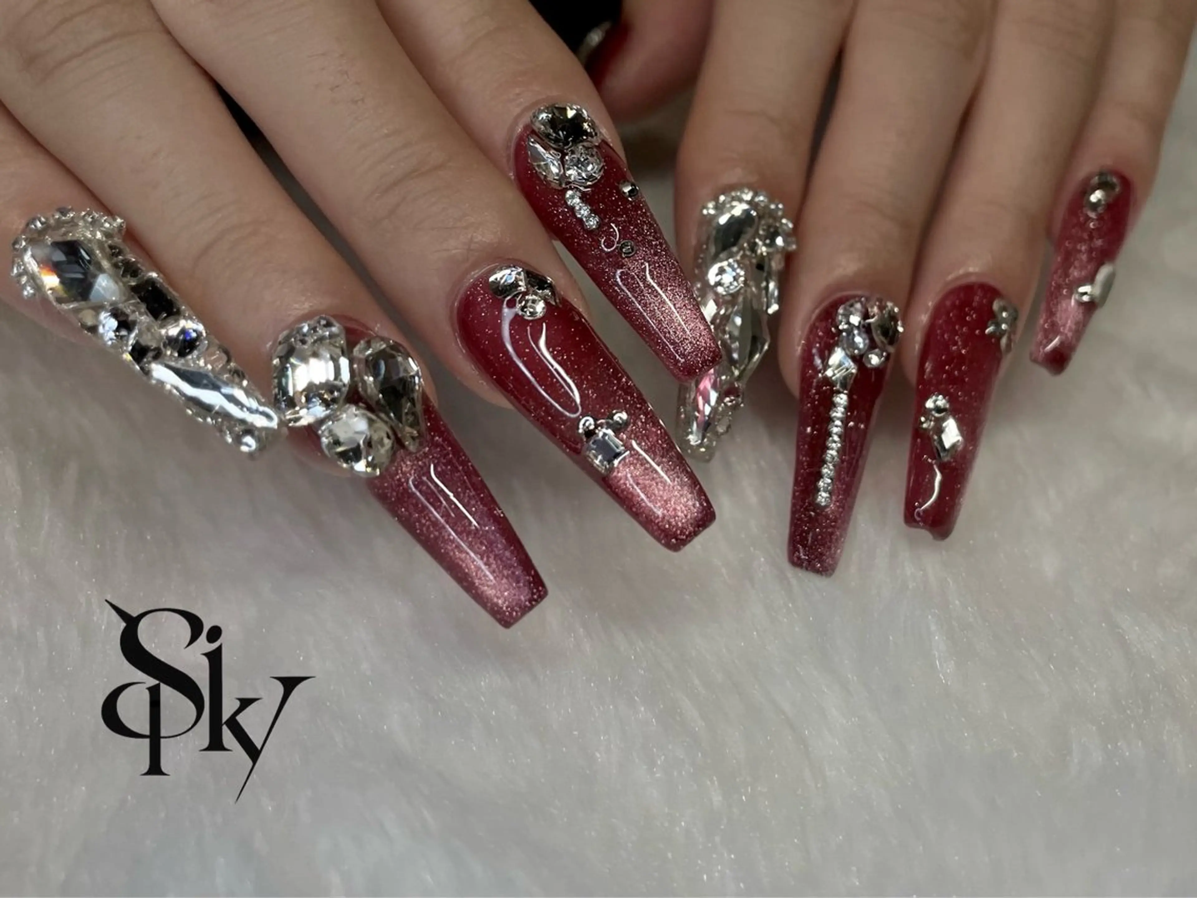 ネイル ハンドネイル Spiky とうげ ふうかのネイルデザイン