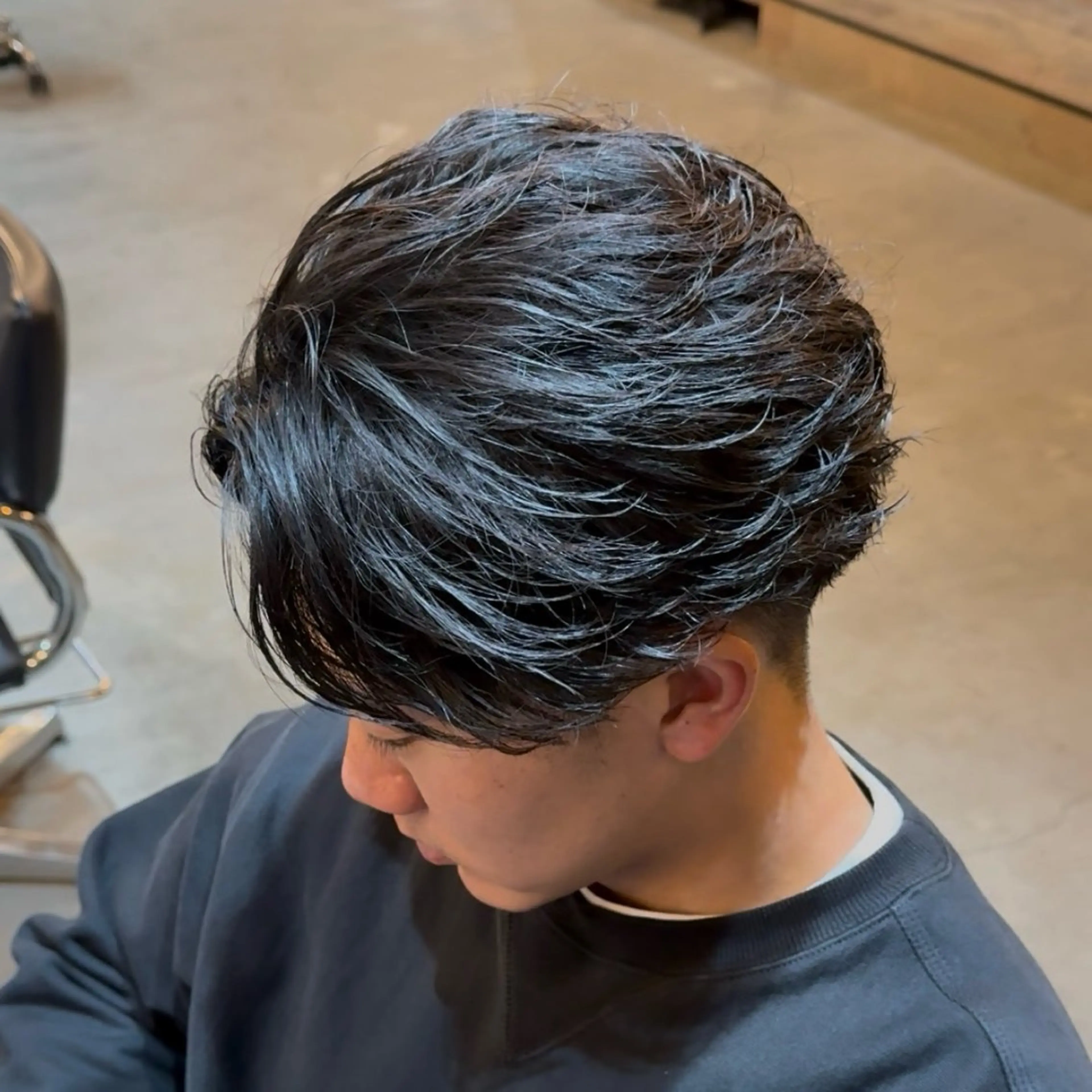 ショート パーマ カット パーマ センターパート職人 店長/TSUBASAのヘアスタイル