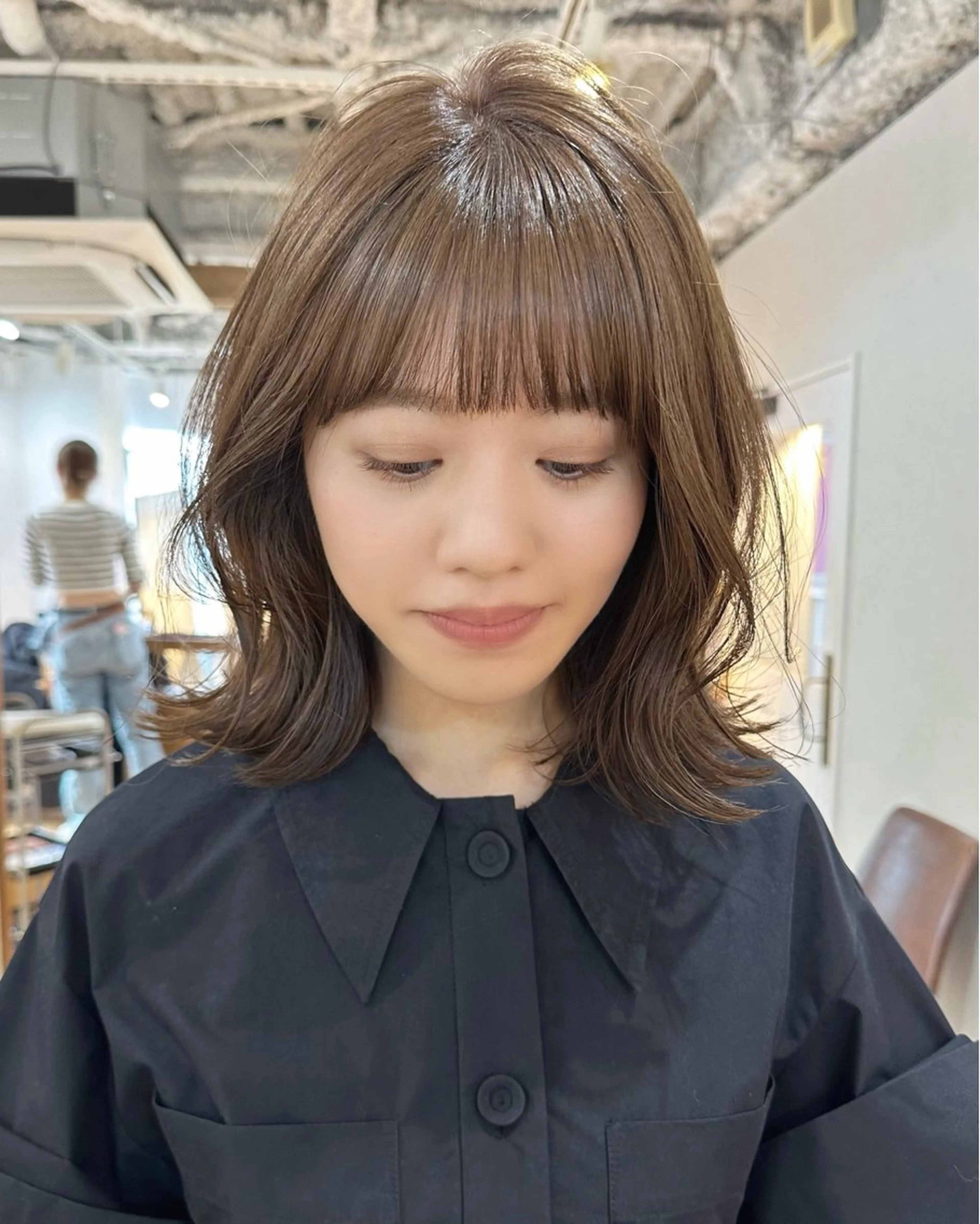 ミディアム カラー カット ヘアカラー トリートメント TRENCH　相澤 果歩のヘアスタイル