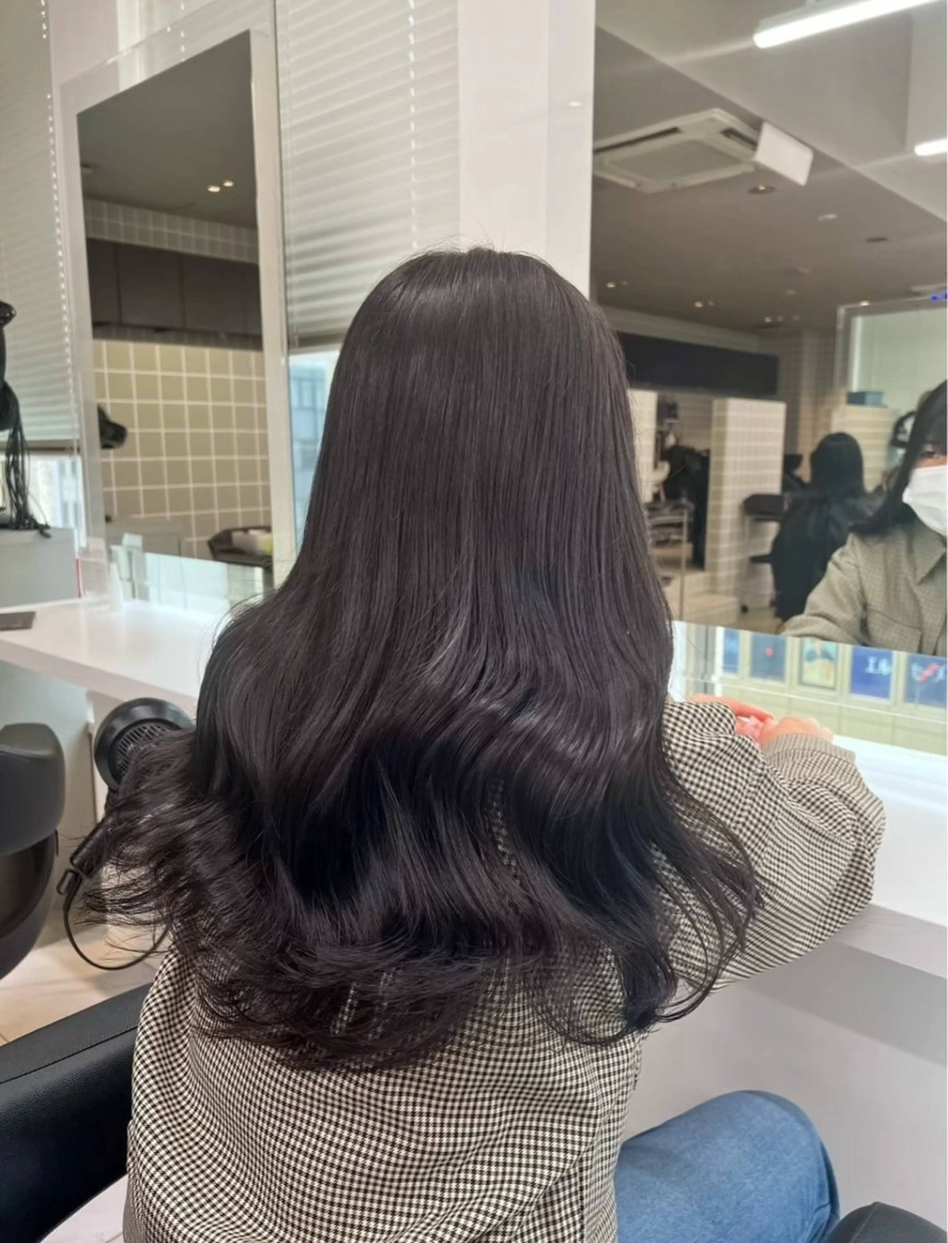 ロング ヘアカラー トリートメント ヘアセット 🤍ベージュ/透明感 韓国ヘア/まりん🤍のヘアスタイル