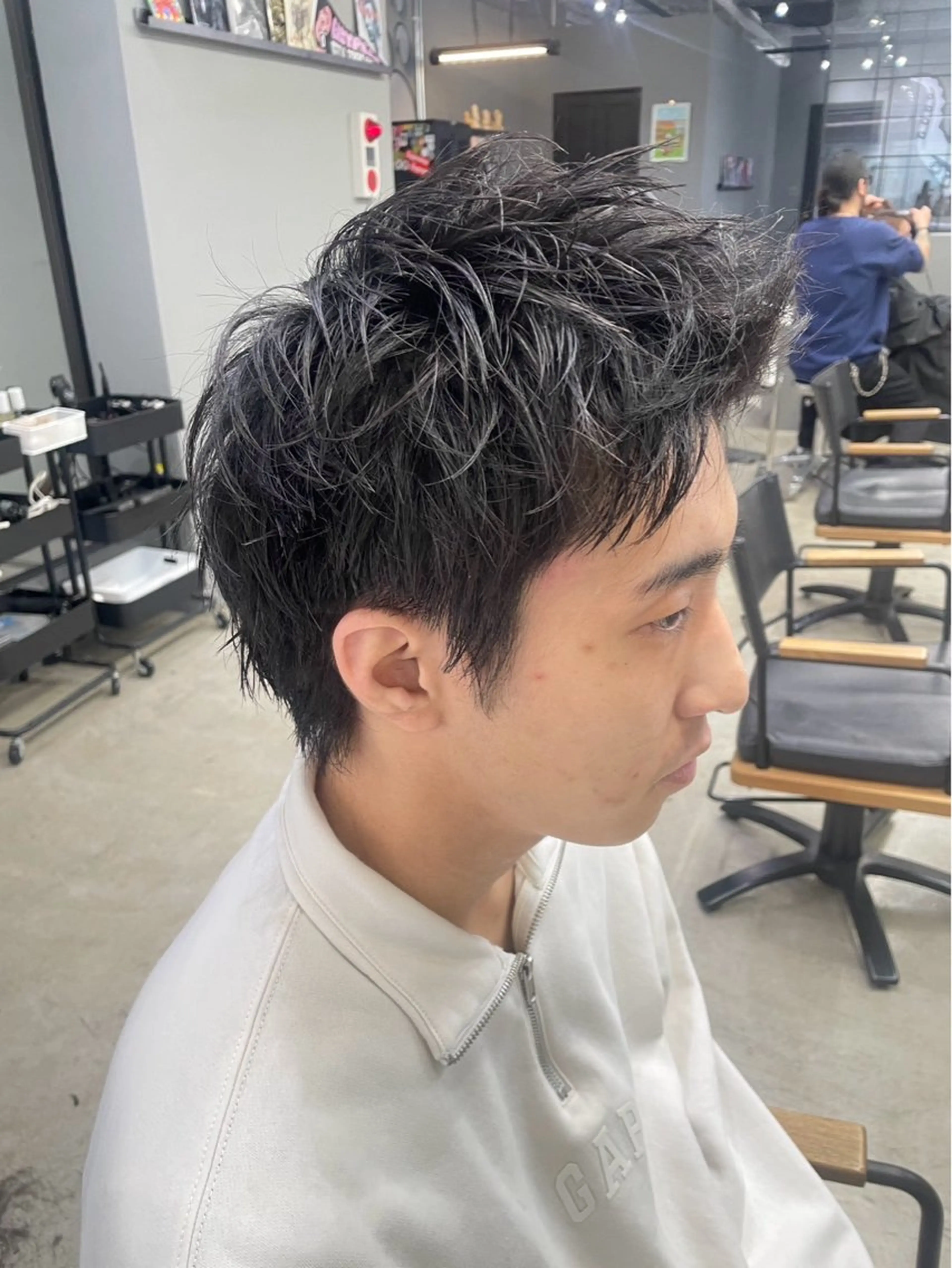 ショート パーマ メンズ カット ヘッドスパ メンズ専門サロン wokeのヘアスタイル