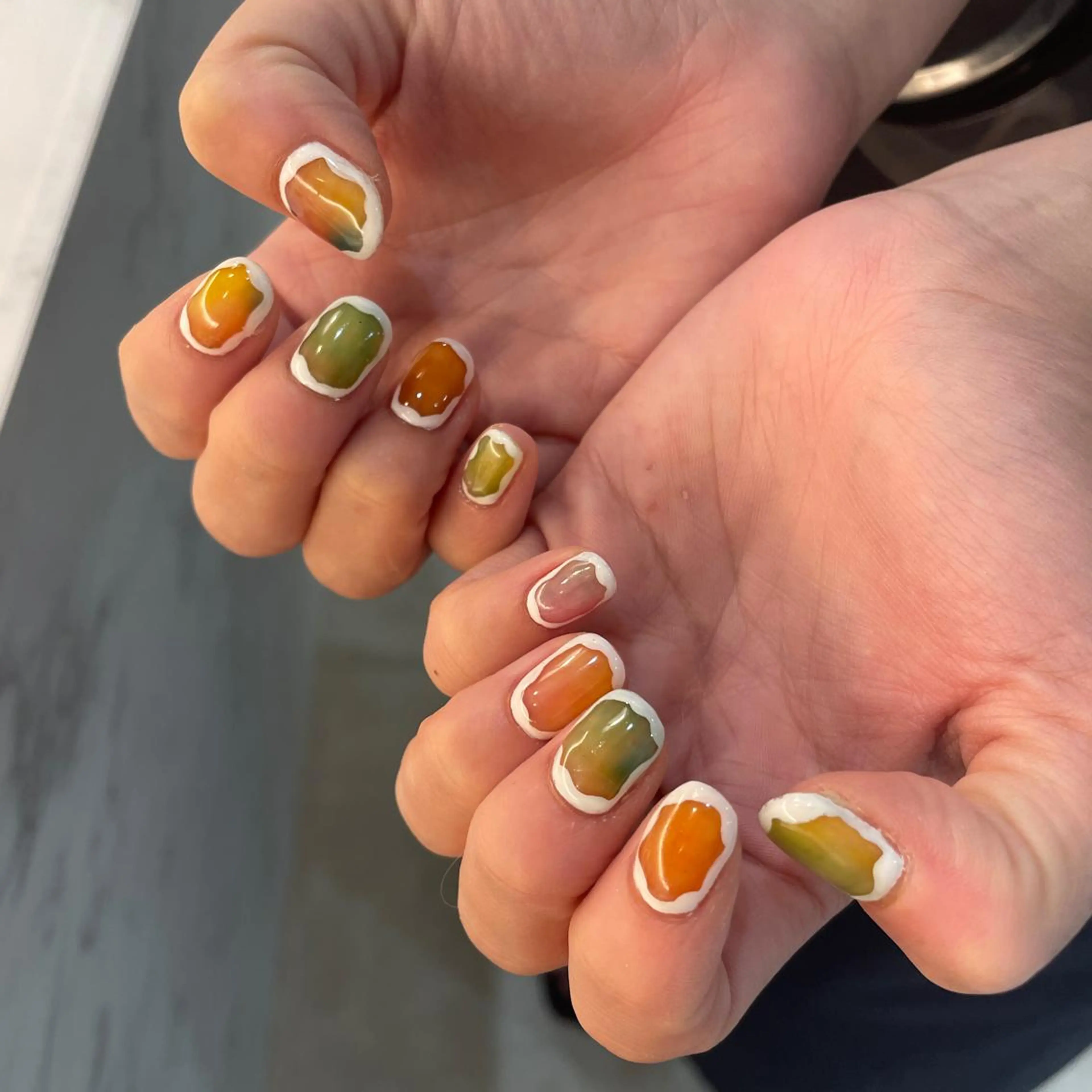 ネイル ハンドネイル フットネイル ゆびノさき茨木店 ニュアンス/アートのネイルデザイン