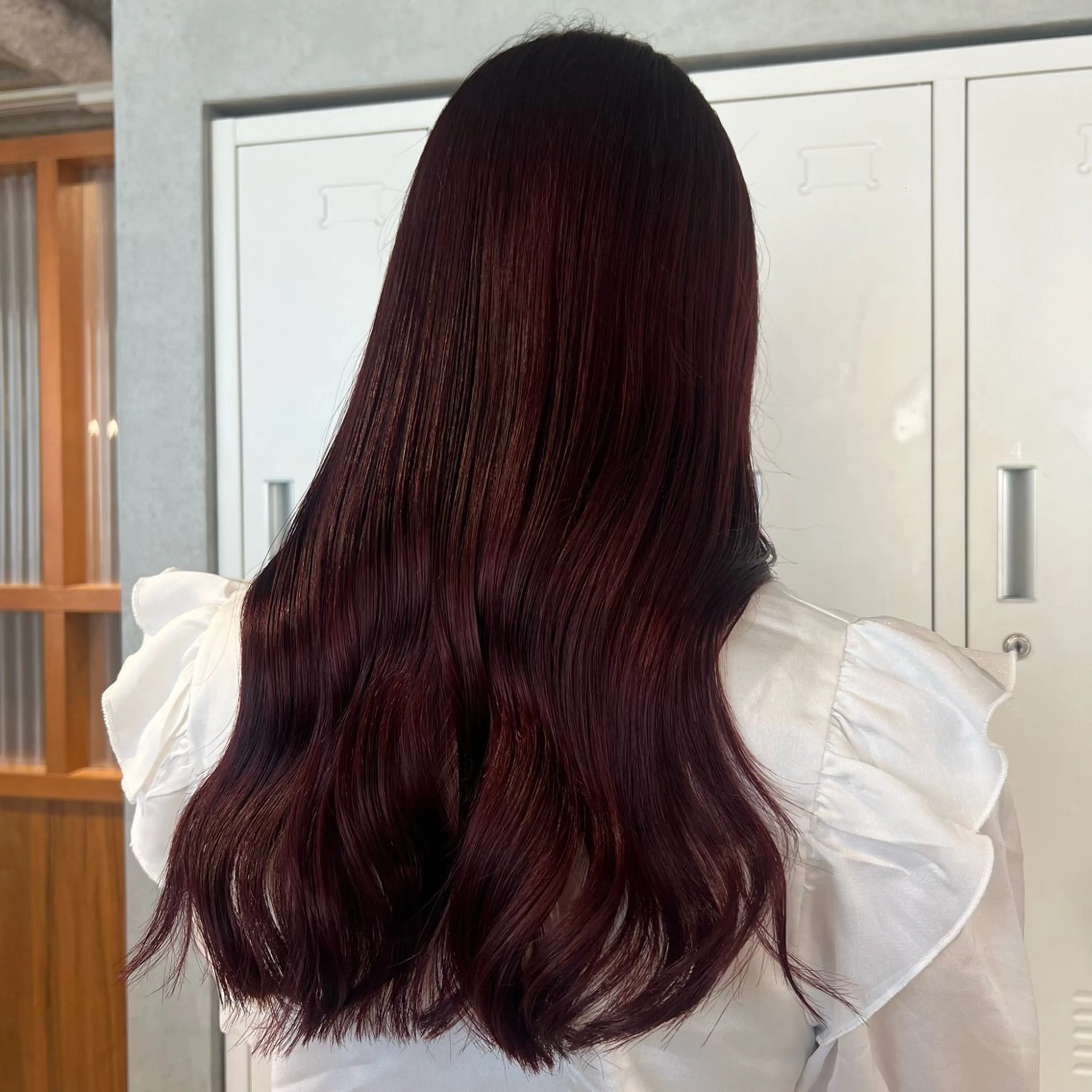 ロング カラー ブリーチ ブリーチなしカラー レッドカラー 🎀 夏秋🎀のヘアスタイル