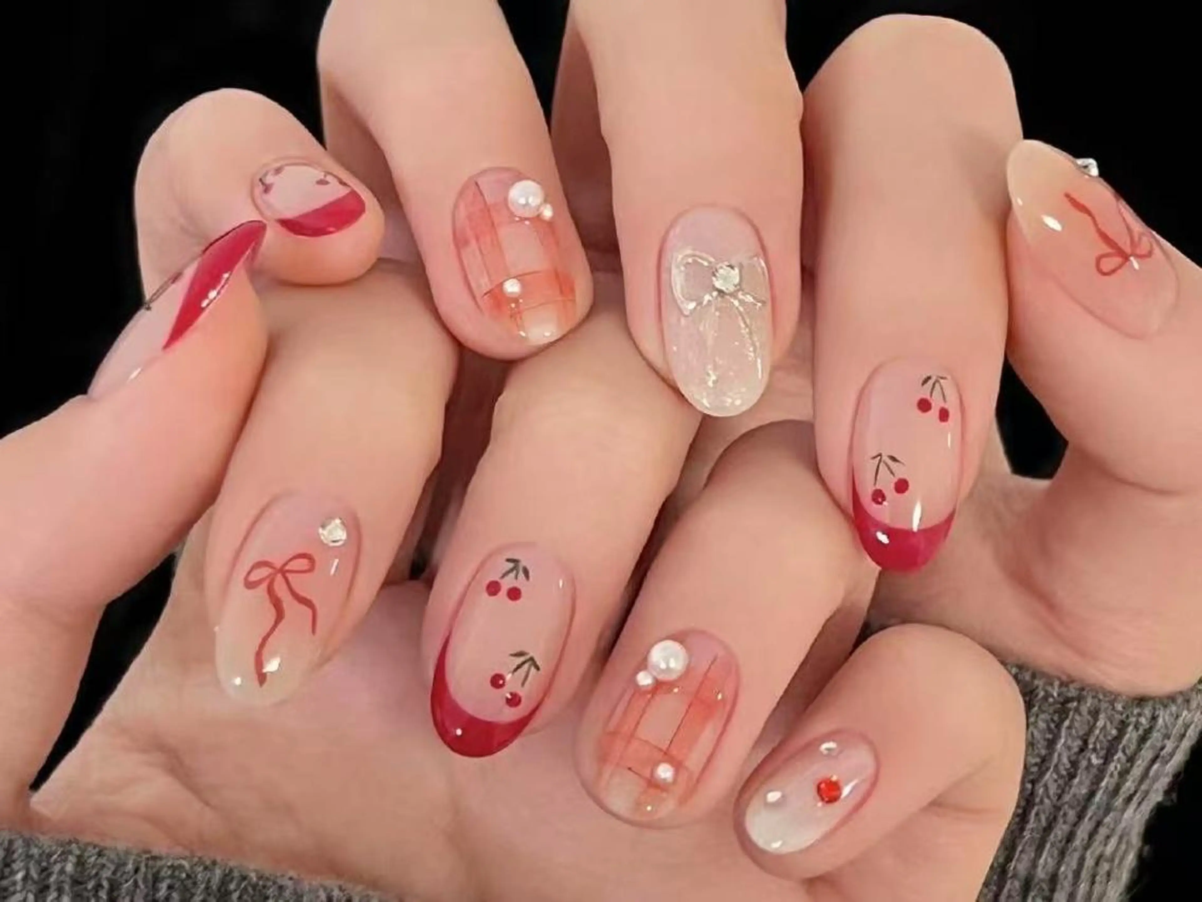 ネイル 長さ出し ジェルネイル グラデーション 韓国ネイル マグネットネイル moomi nail スカルプ専門のネイルデザイン