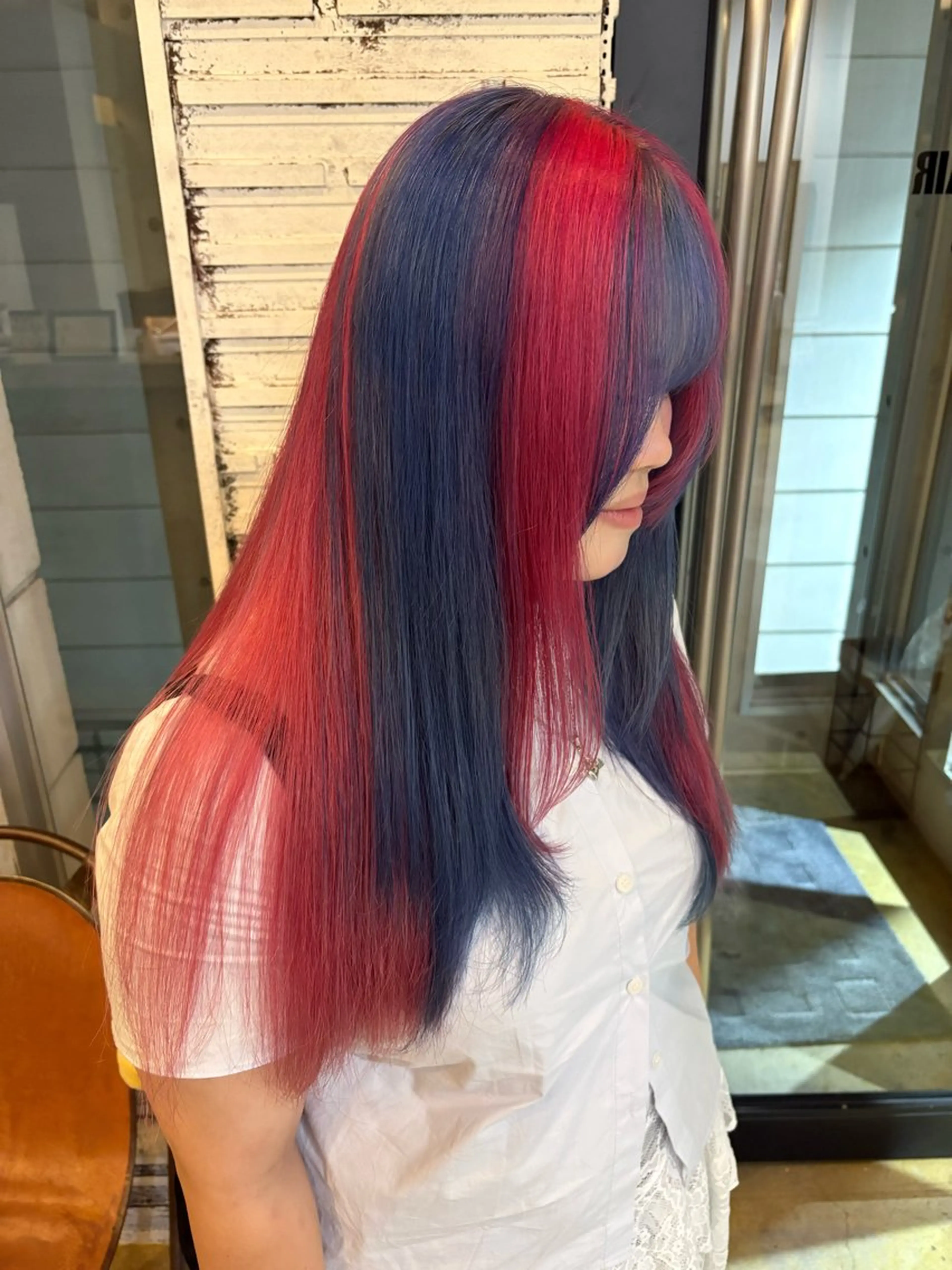 ロング カラー ブリーチカラーモデル ダブルカラー✨ななほのヘアスタイル