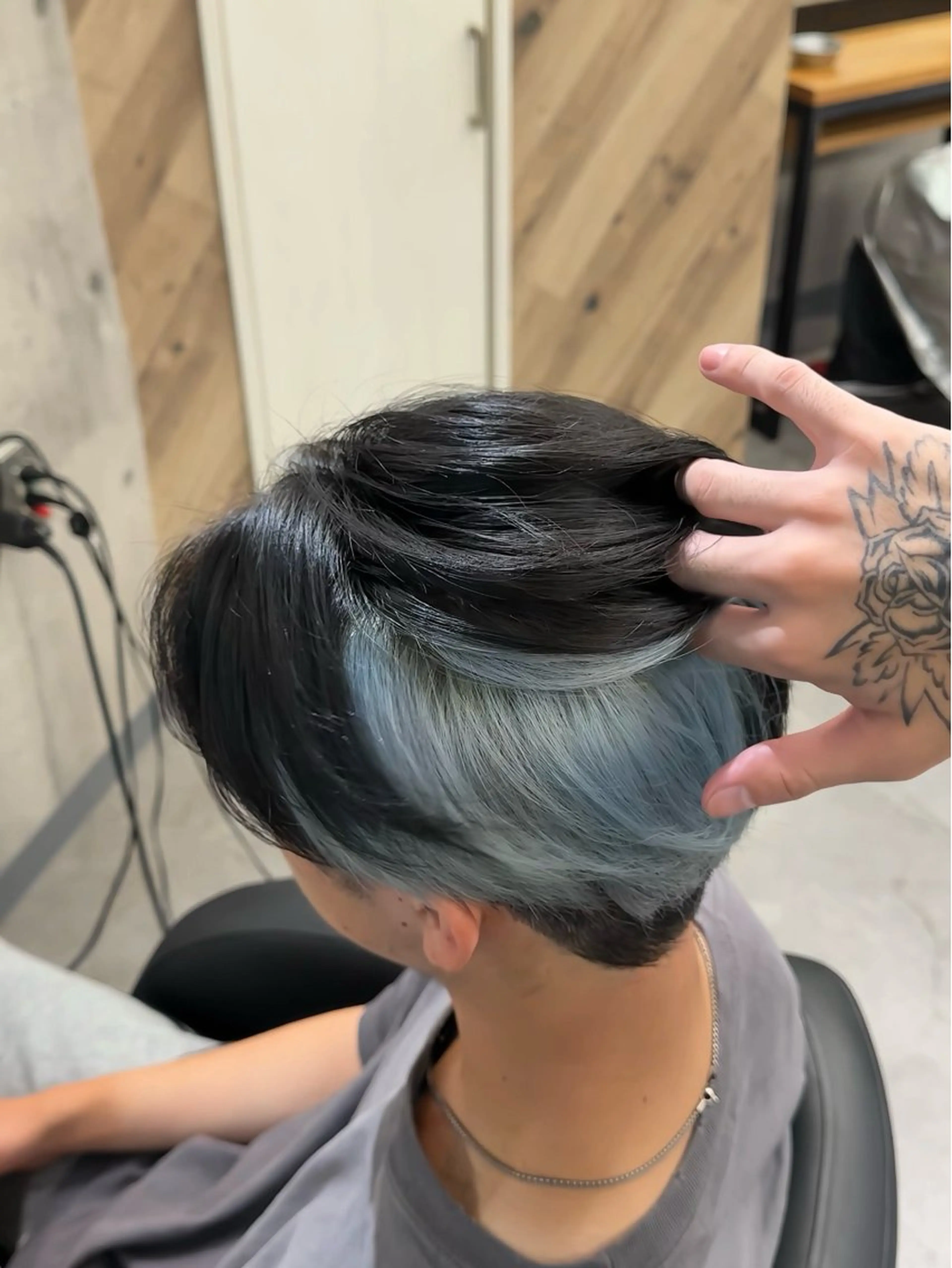 ショート カラー ヘアカラー CHROMAN by become所属・Ryuuki/ メンズバレイヤージュのヘアスタイル