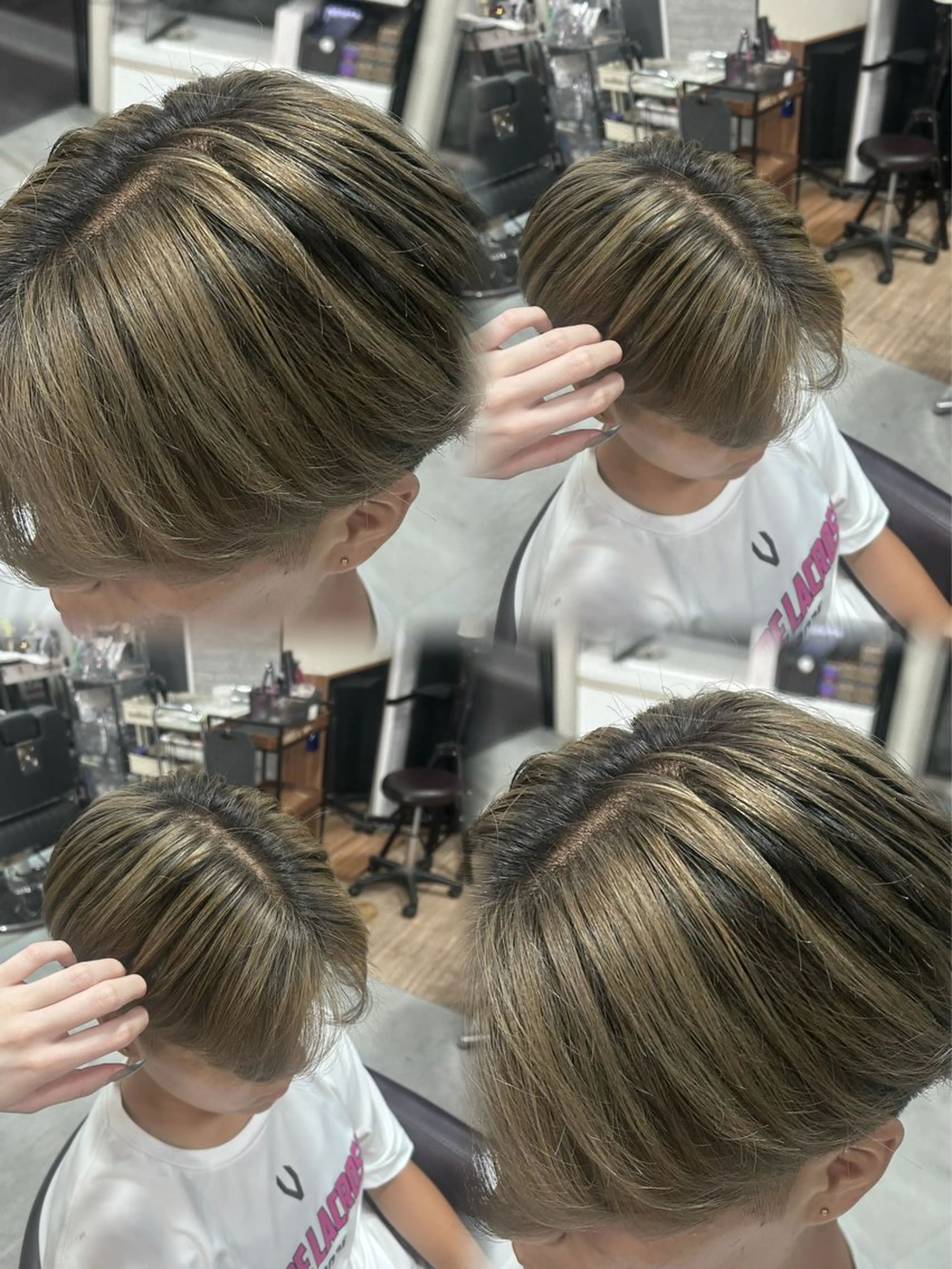 ロング レイヤーカット ヘアカラー ハイトーン×艶カラー 🤍MIZUKIのヘアスタイル