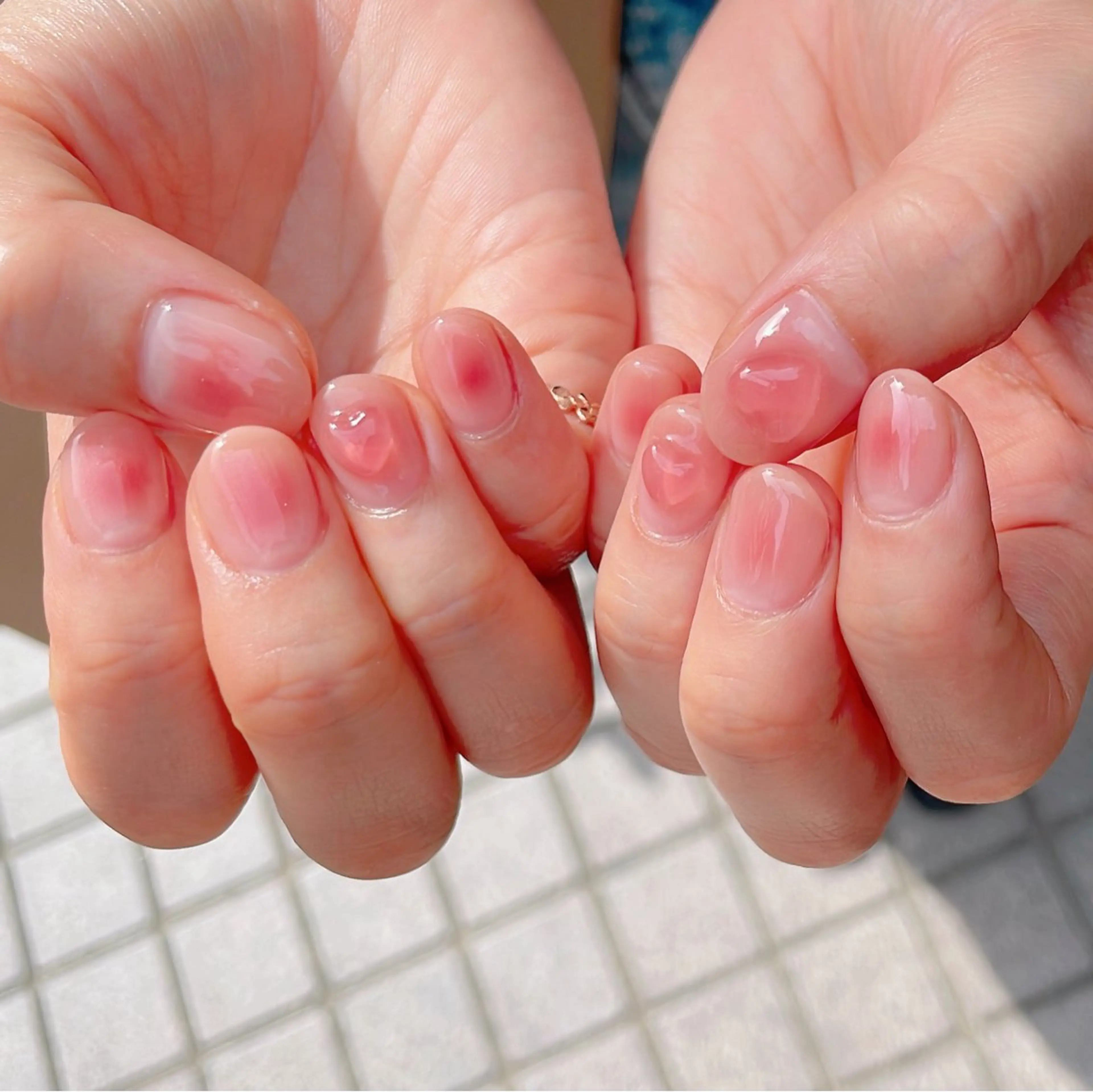 ネイル チークネイル ジェルネイル パラジェル 春ネイル nailroom  OHANA所属・nailroom OHANA🌴のネイルデザイン