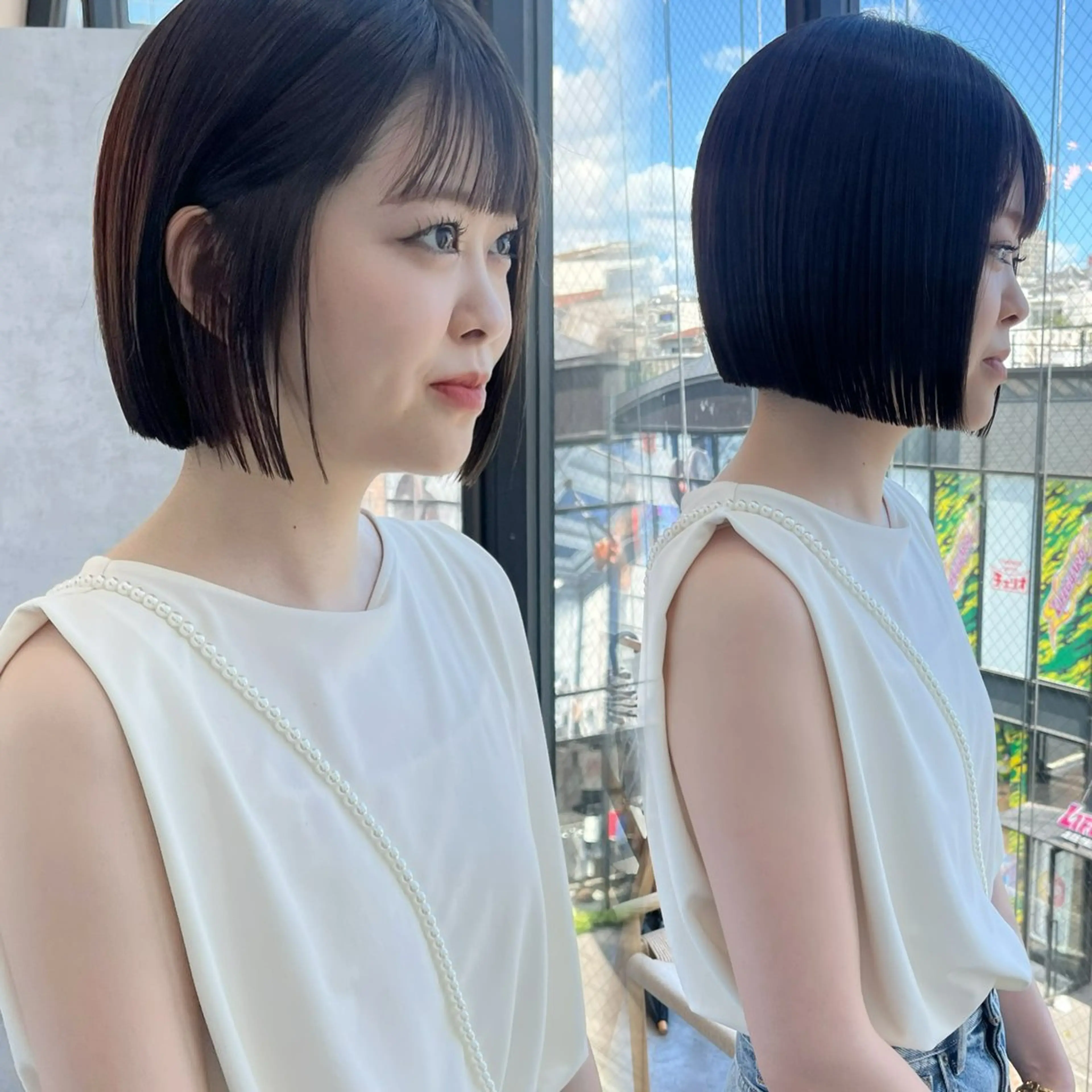 ショート カラー カット トリートメント 🩵LondBOY 韓国/ボブ/レイヤーのヘアスタイル