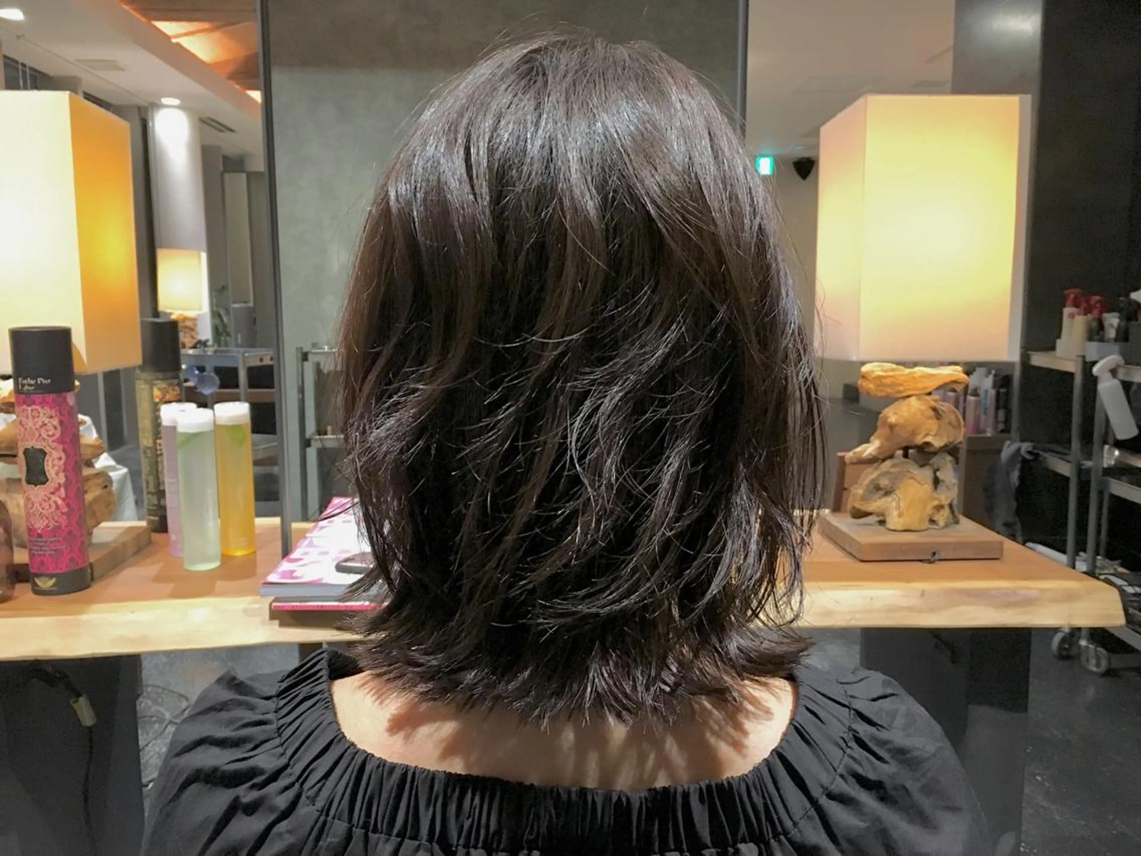 ミディアム カラー グレージュ 【ヌーベルバレ】 ゆきみのヘアスタイル