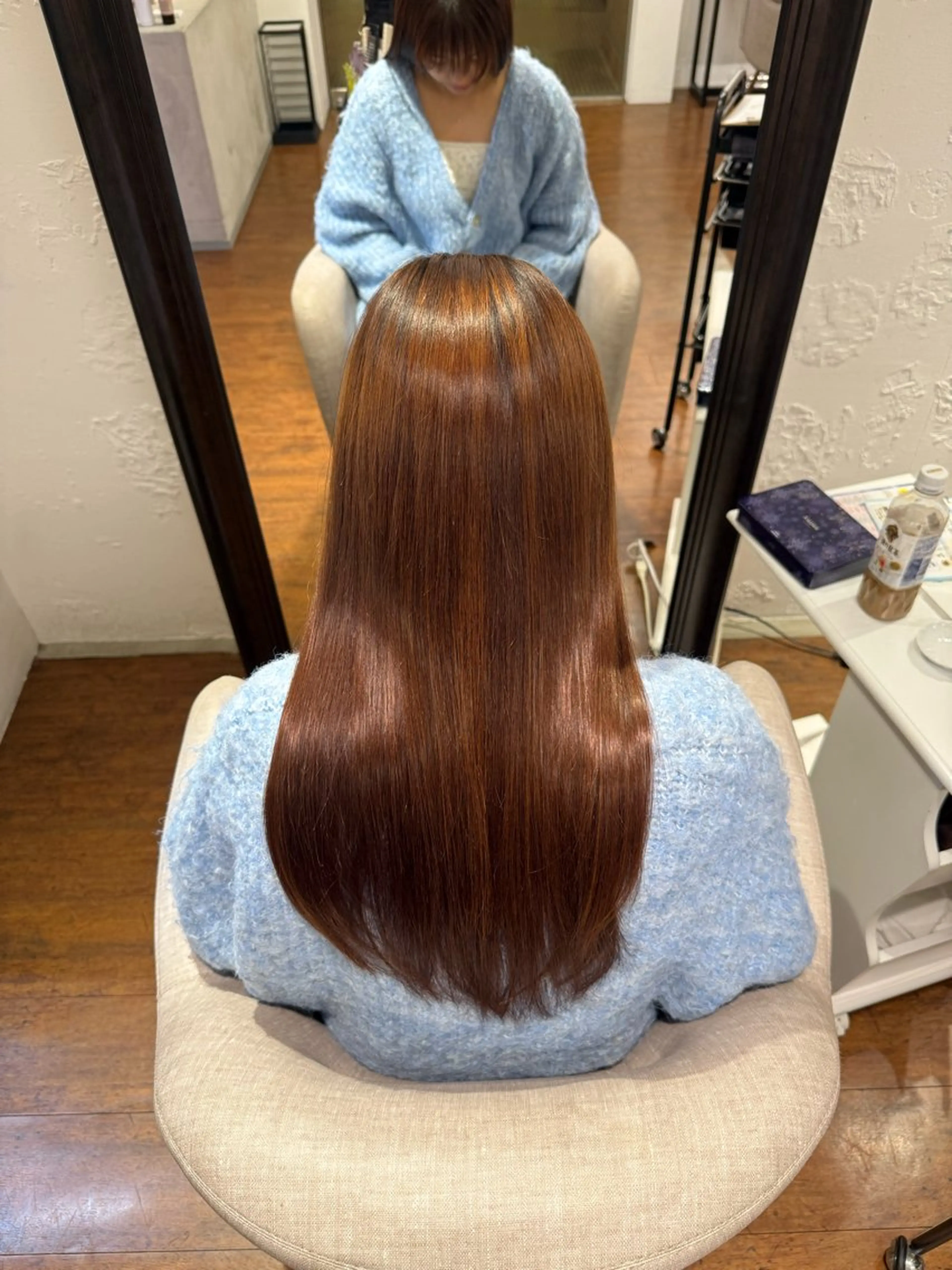 ロング 縮毛矯正 𩵋住 佳帆のヘアスタイル