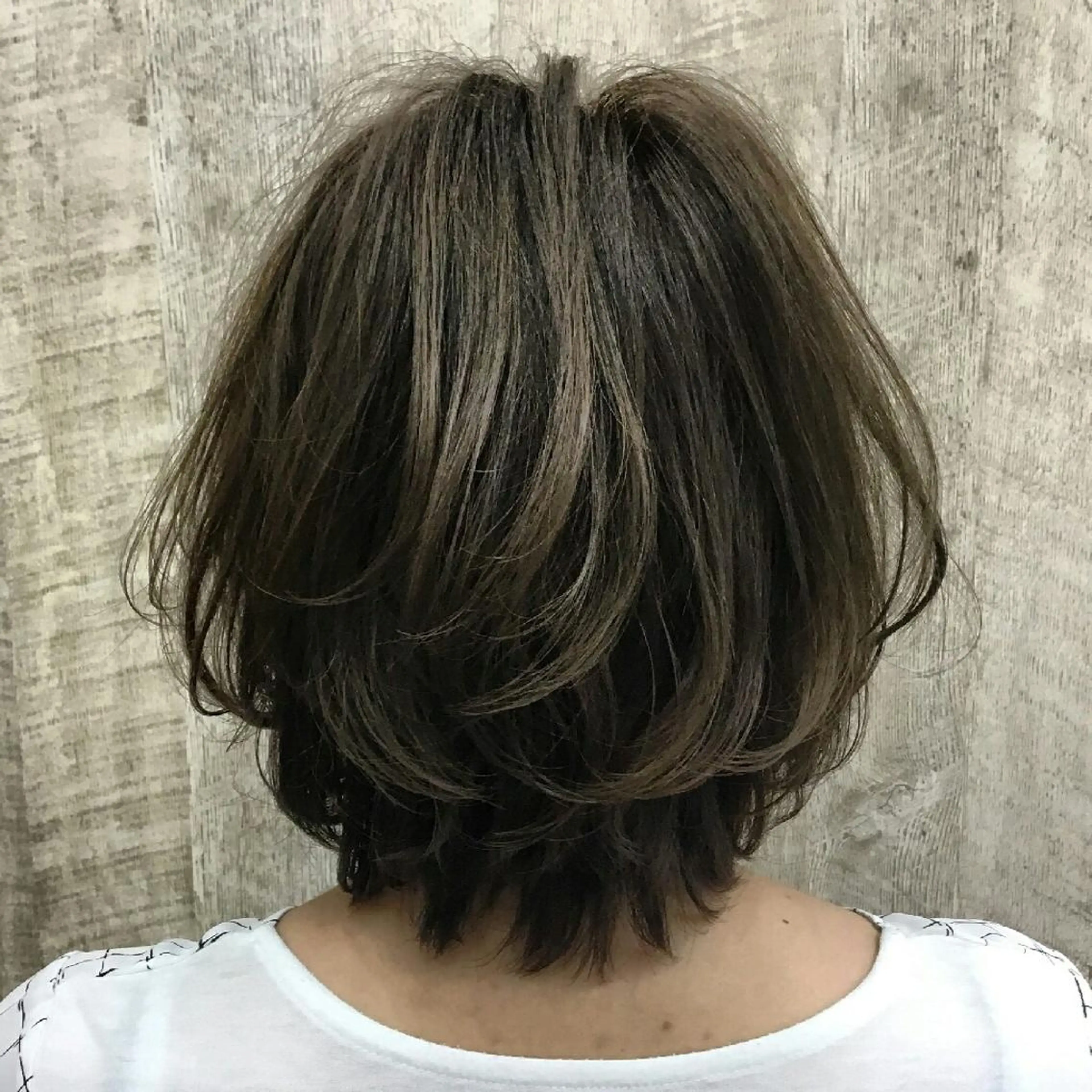 ミディアム カラー パーマ ハイライトカラー ハイライト hair salon Ame(エイム)所属・熊井 達也のヘアスタイル