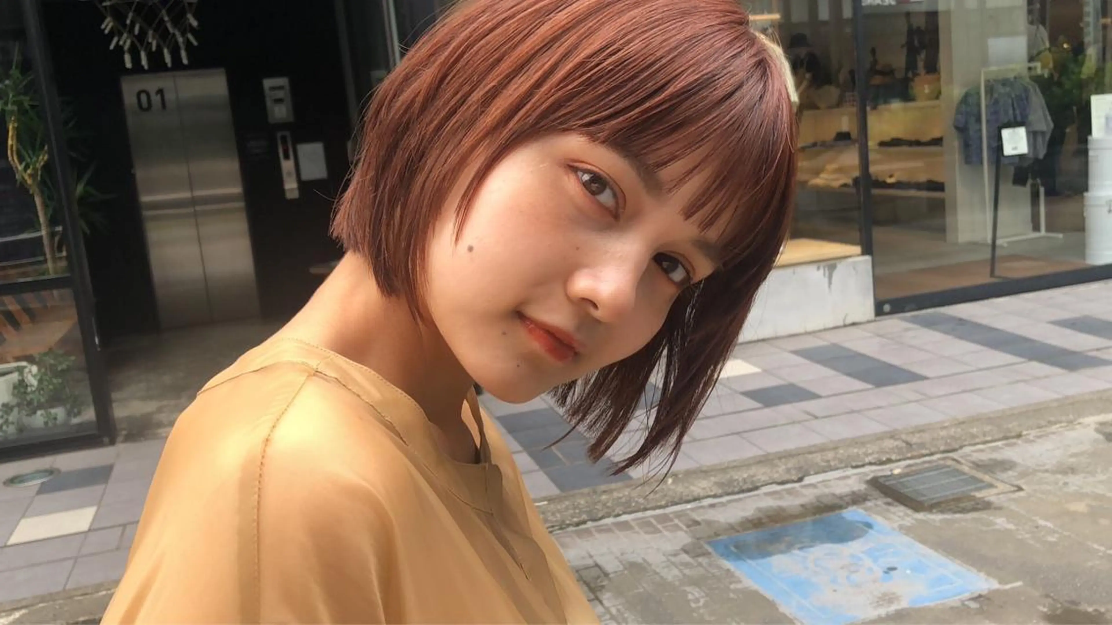 ミディアム カラー 🍒暖色カラー🍒 ueno aiのヘアスタイル