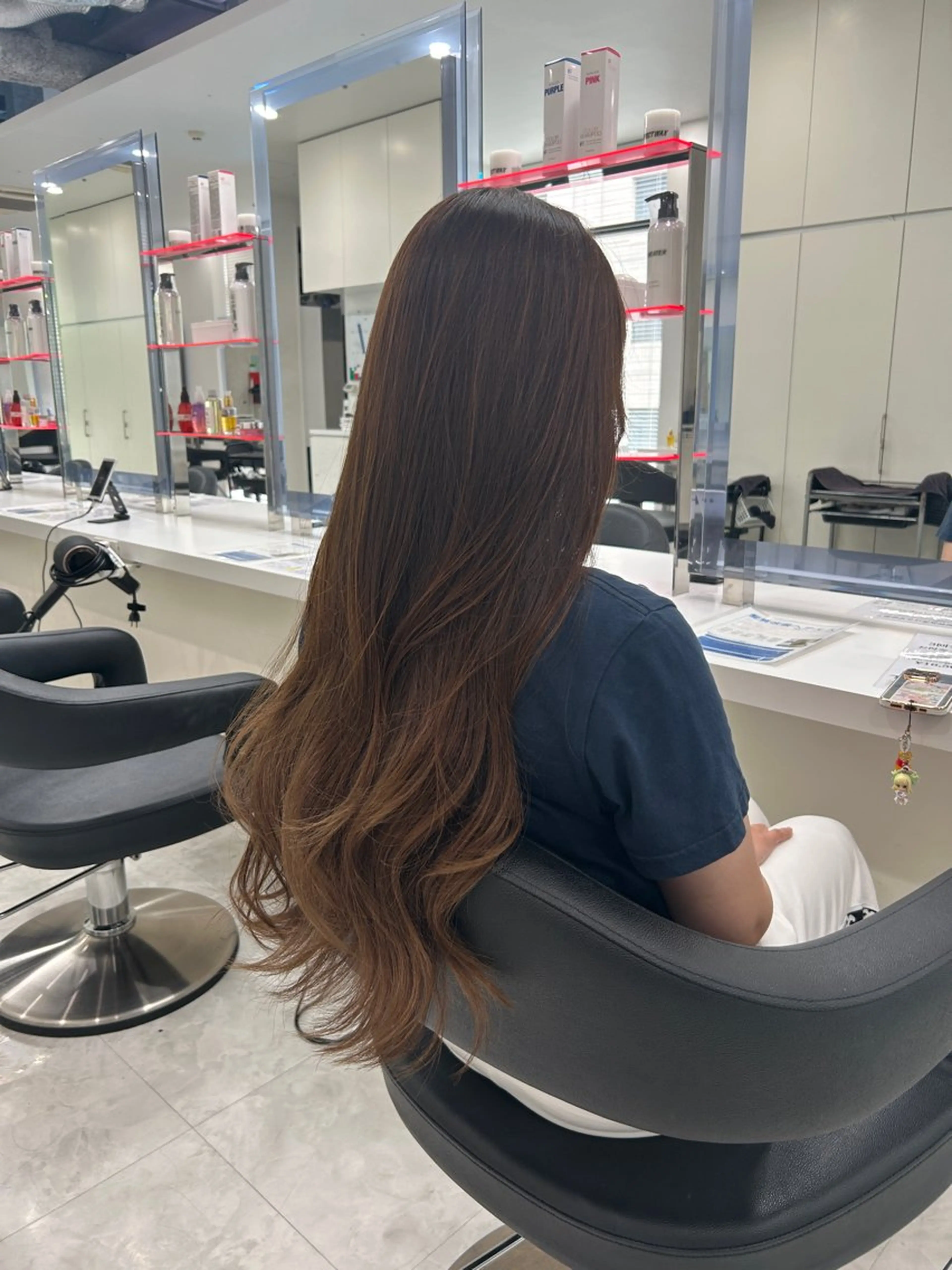 ロング カラー カット ヘアカラー トリートメント 海外風ブリーチなし 🫒Rion🫒🩶のヘアスタイル