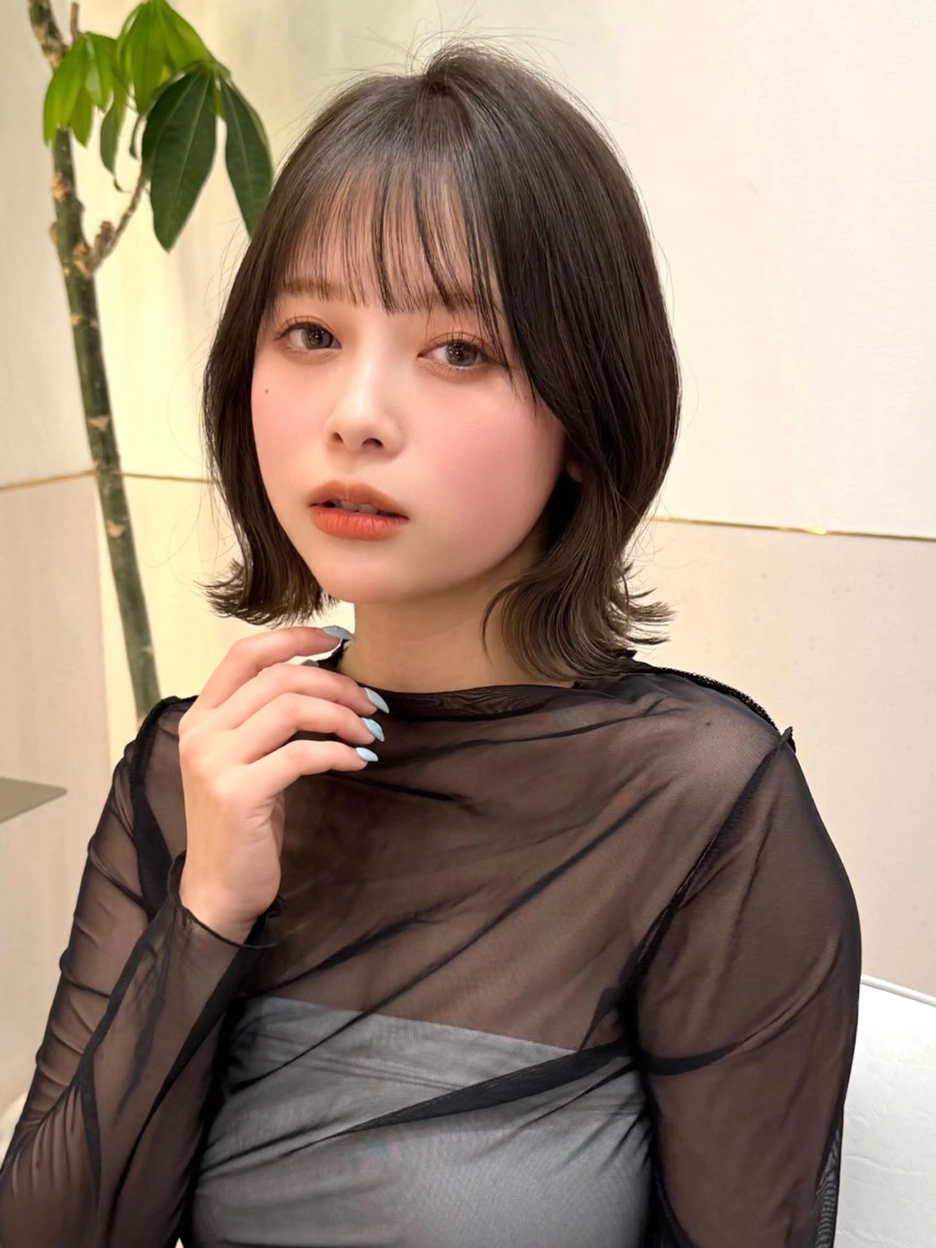 ミディアム カット ヘアカラー トリートメント 新宿/髪質改善/艶髪 韓国ヘア/大重聖斗のヘアスタイル