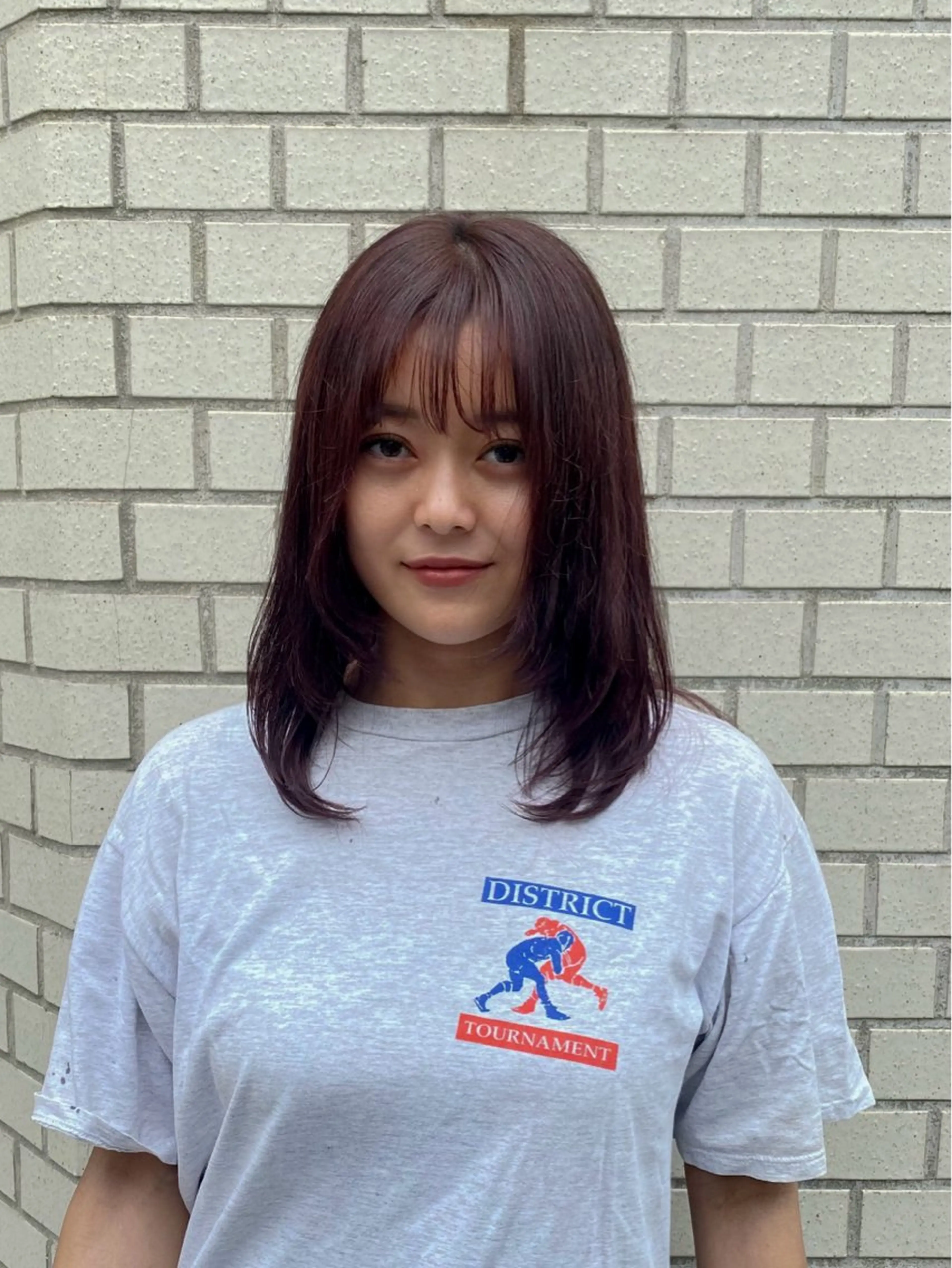 ミディアム カラー レッドカラー レイヤーカット FERIA梅田 hana💫のヘアスタイル