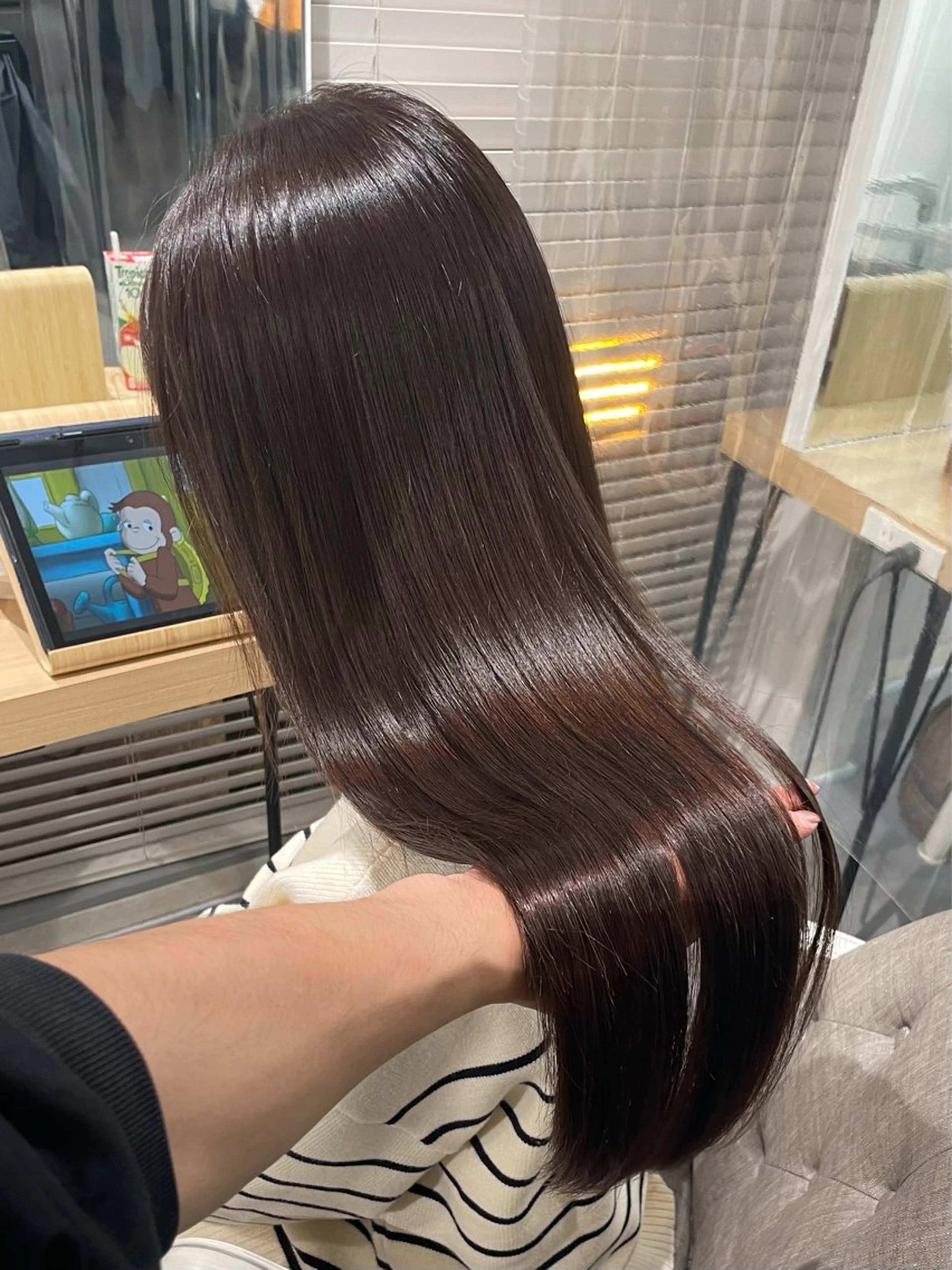 ロング カラー 💚色落ちまで可愛い 髪質改善カラーゆうまのヘアスタイル