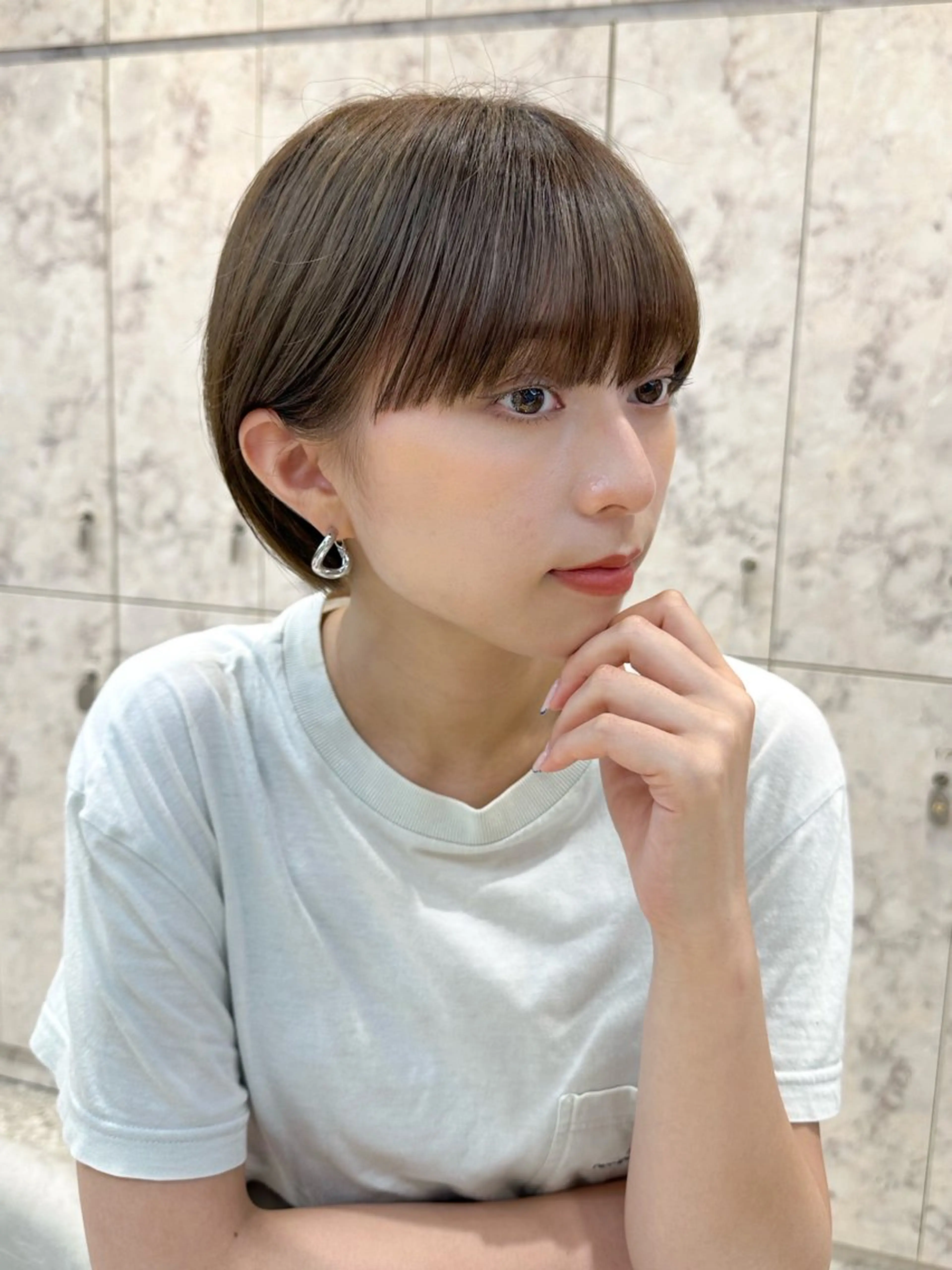 ショート カラー パーマ ヘアアレンジ メンズ カット ヘアカラー トリートメント 新宿/髪質改善/艶髪 韓国ヘア/大重聖斗のヘアスタイル