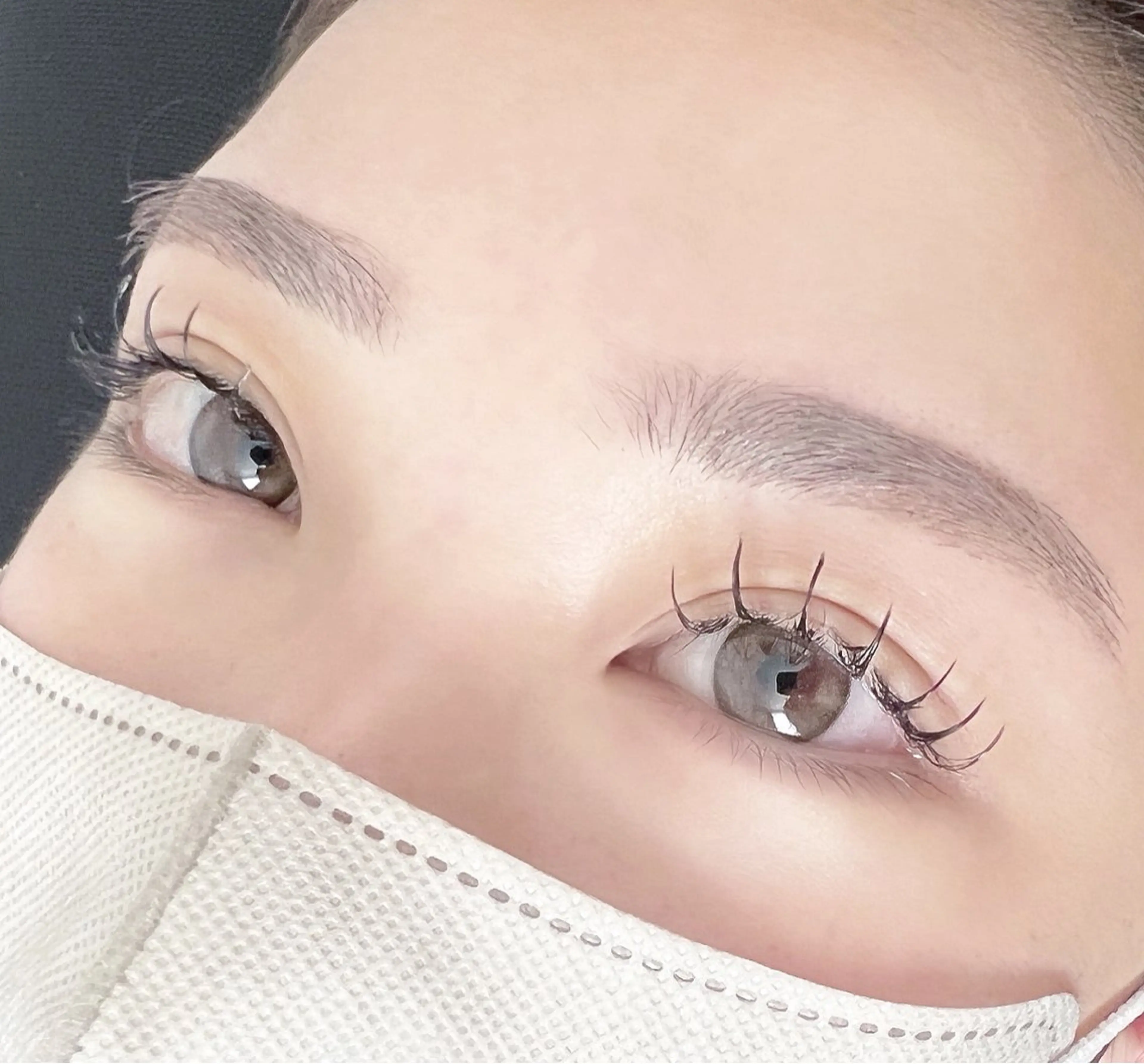 マツエク120本　フラットラッシュ　プラス1500円でLEDの写真