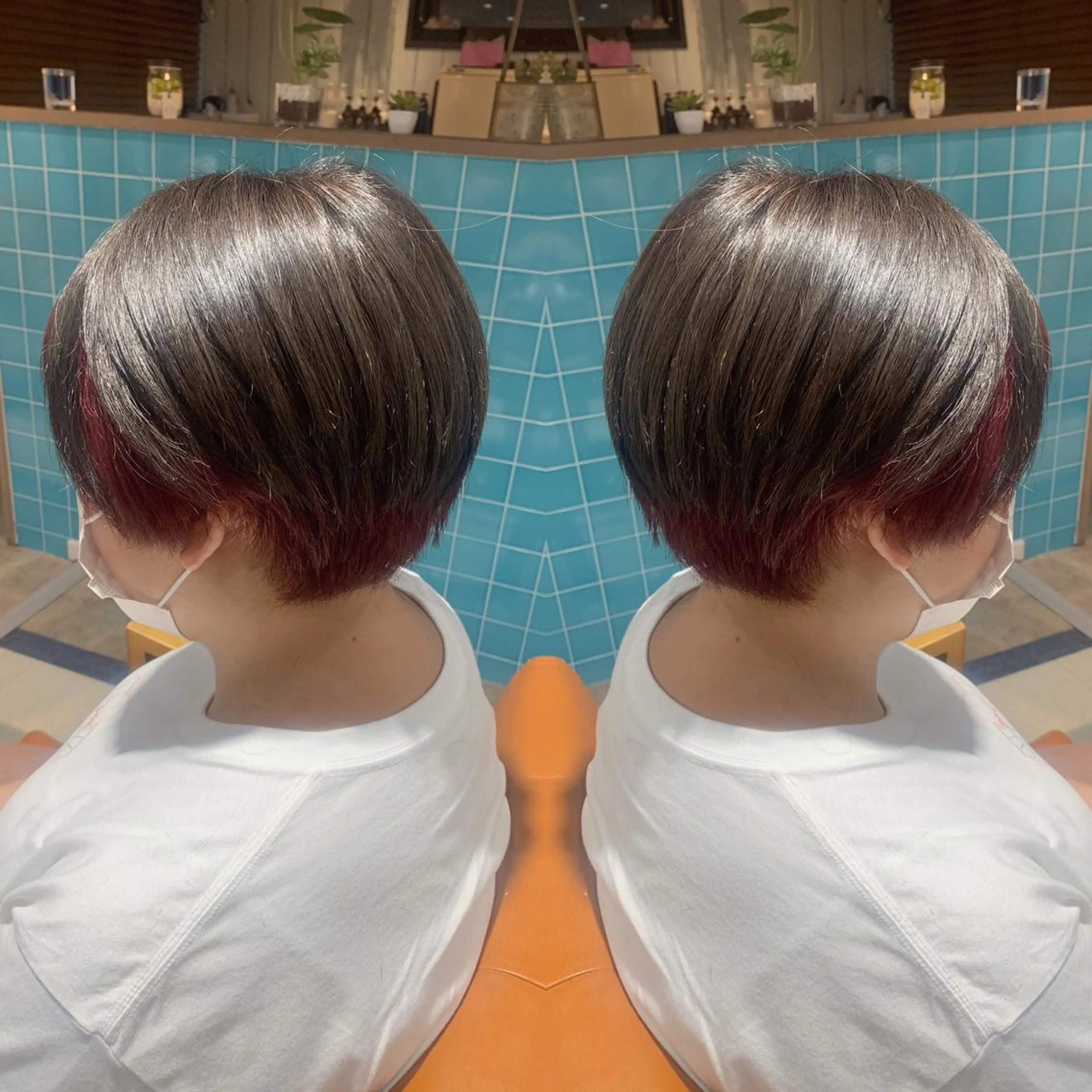 ショート カラー ショートヘア 韓国🇰🇷 ✂︎hair 内田愛のヘアスタイル